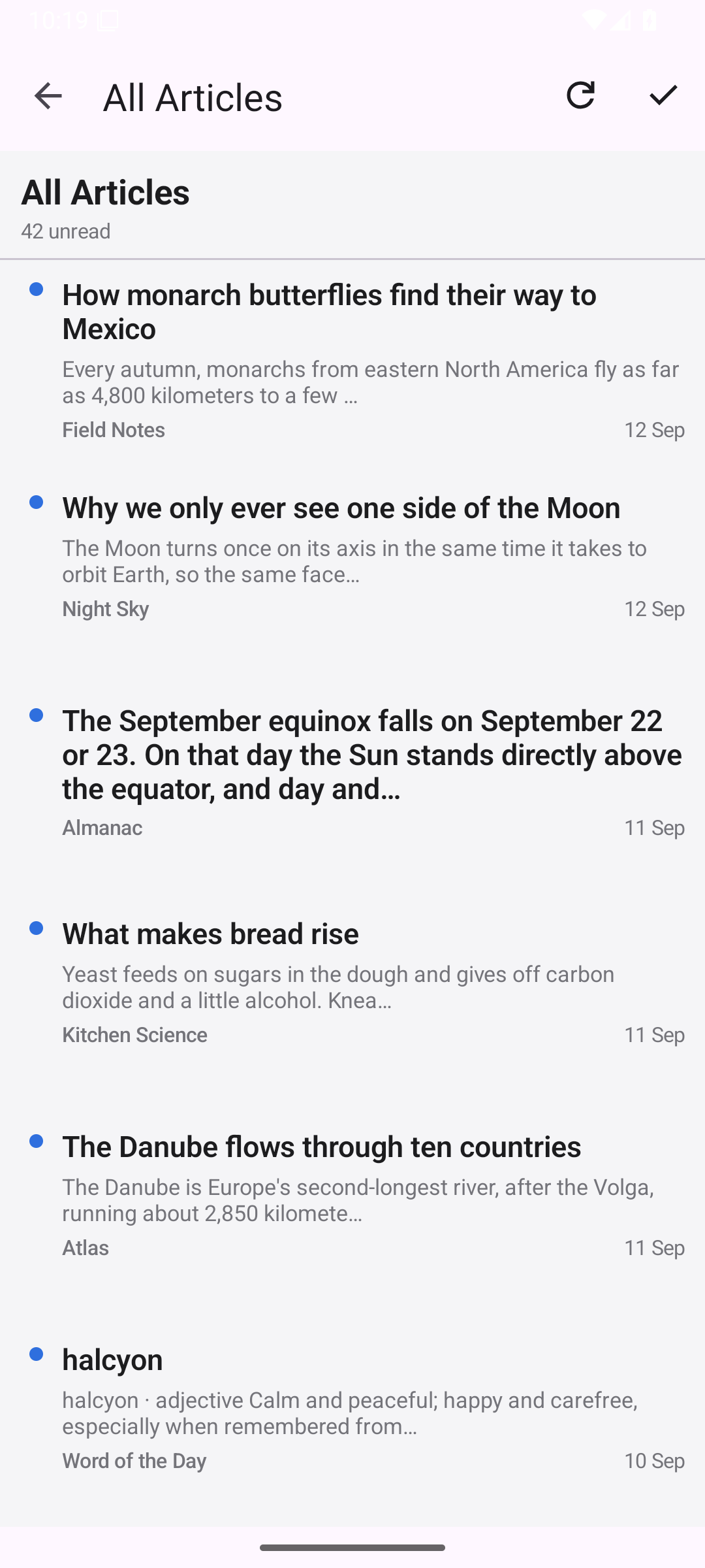 Timeline, Android Android