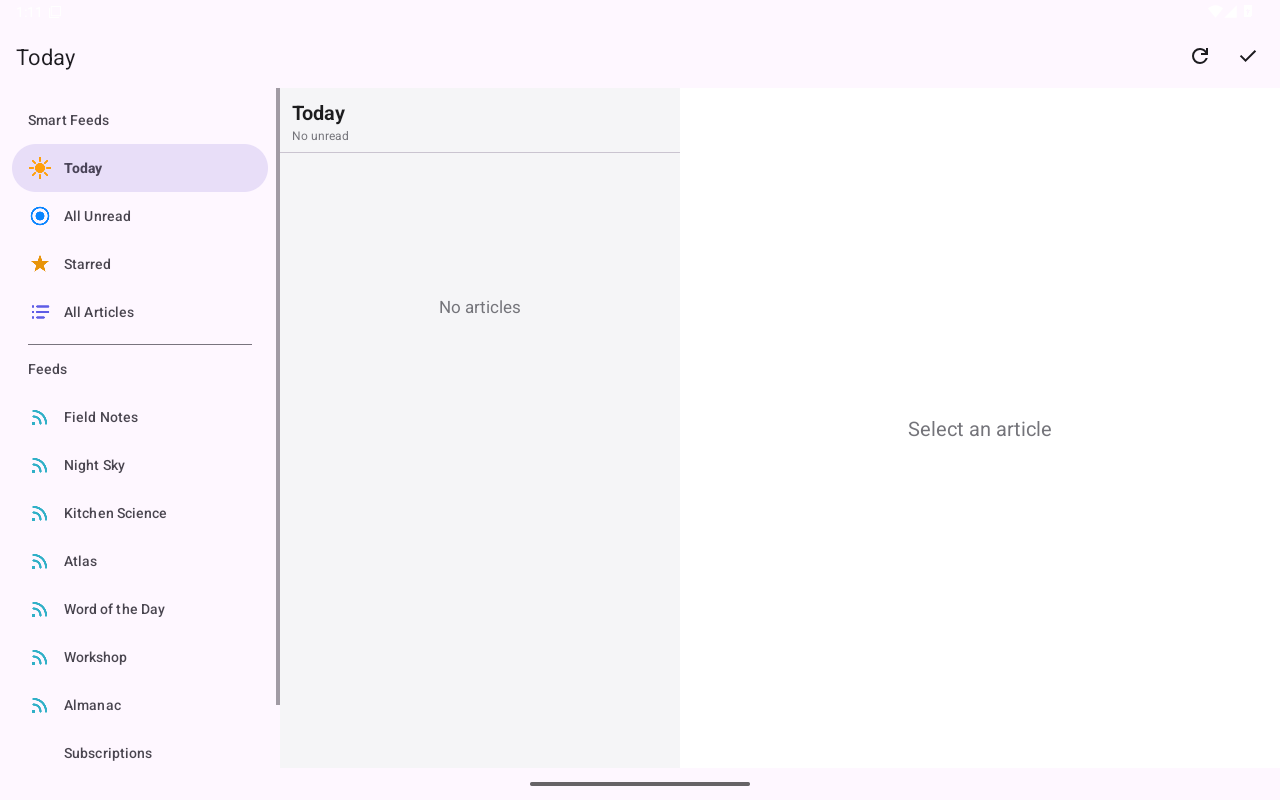 Sidebar, Android Tablet