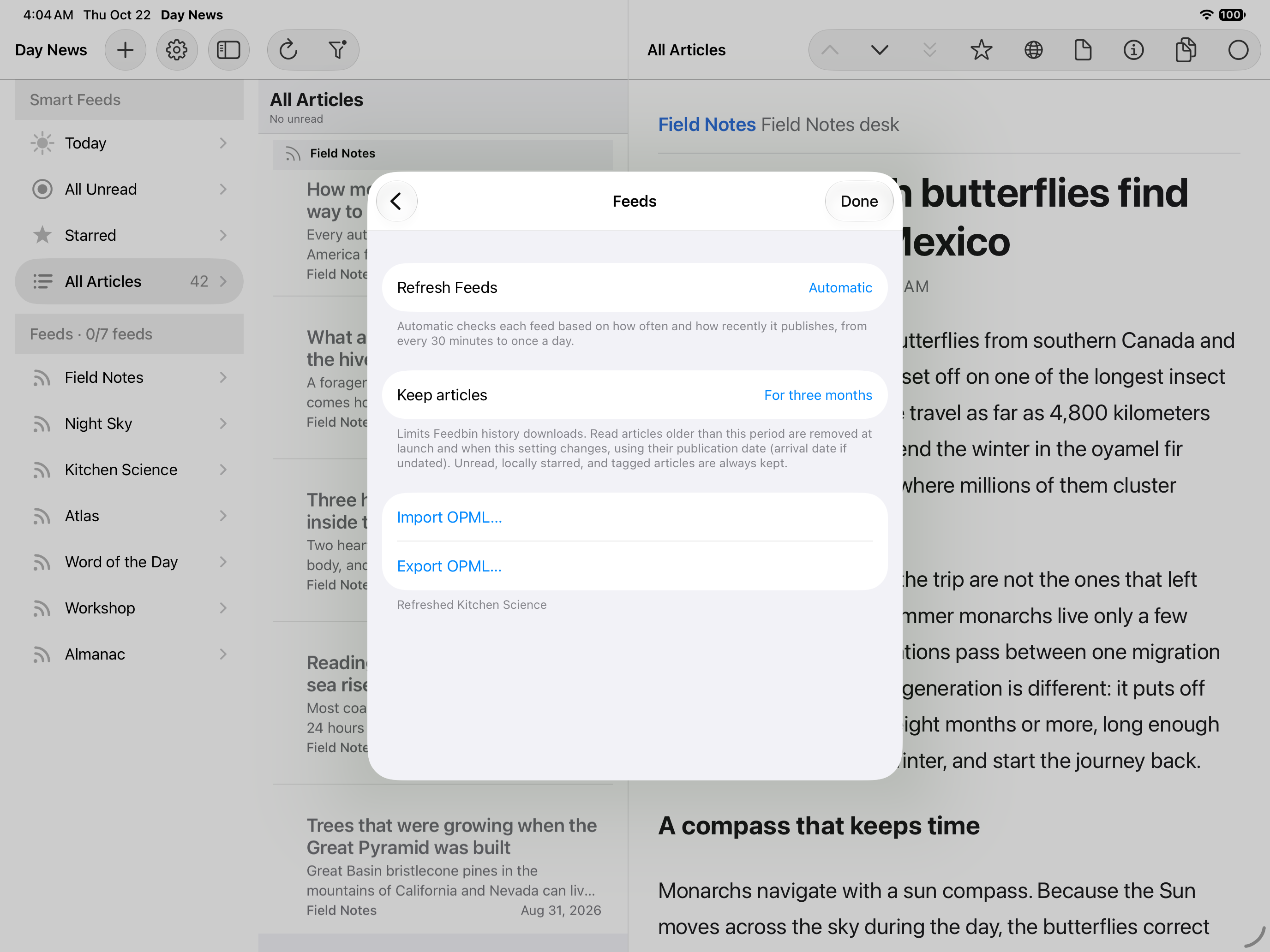 Subscription Settings, iOS iPad