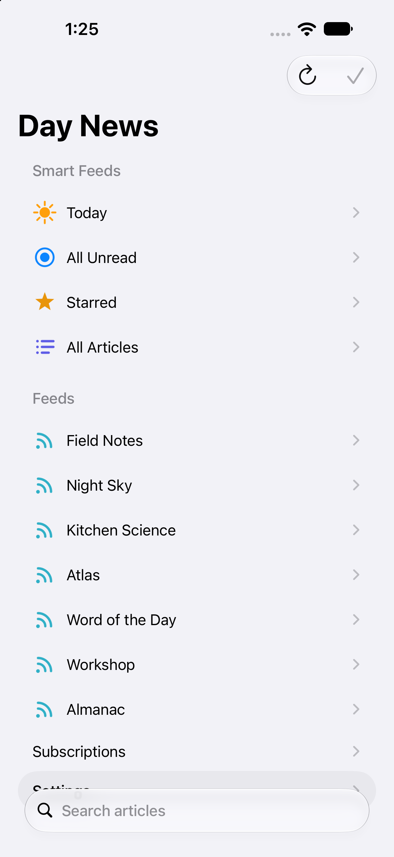 Settings, iOS UIKit