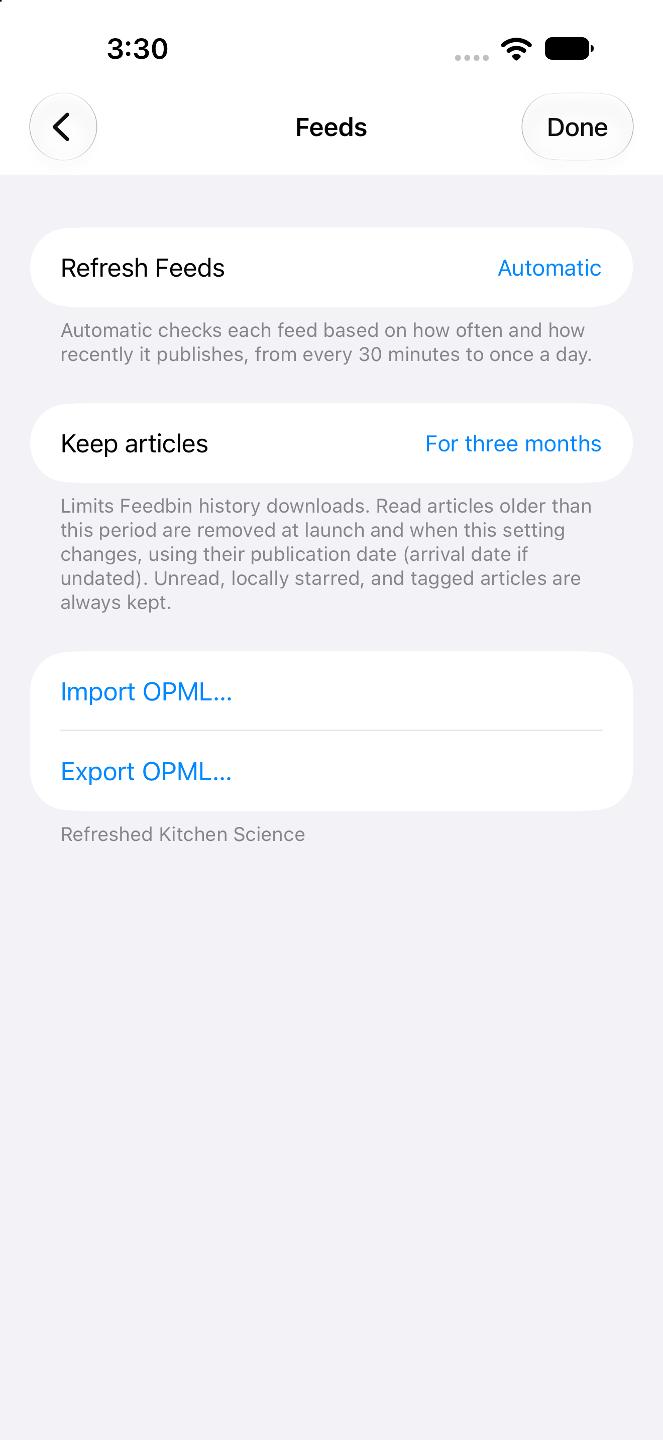 Subscription Settings, iOS UIKit