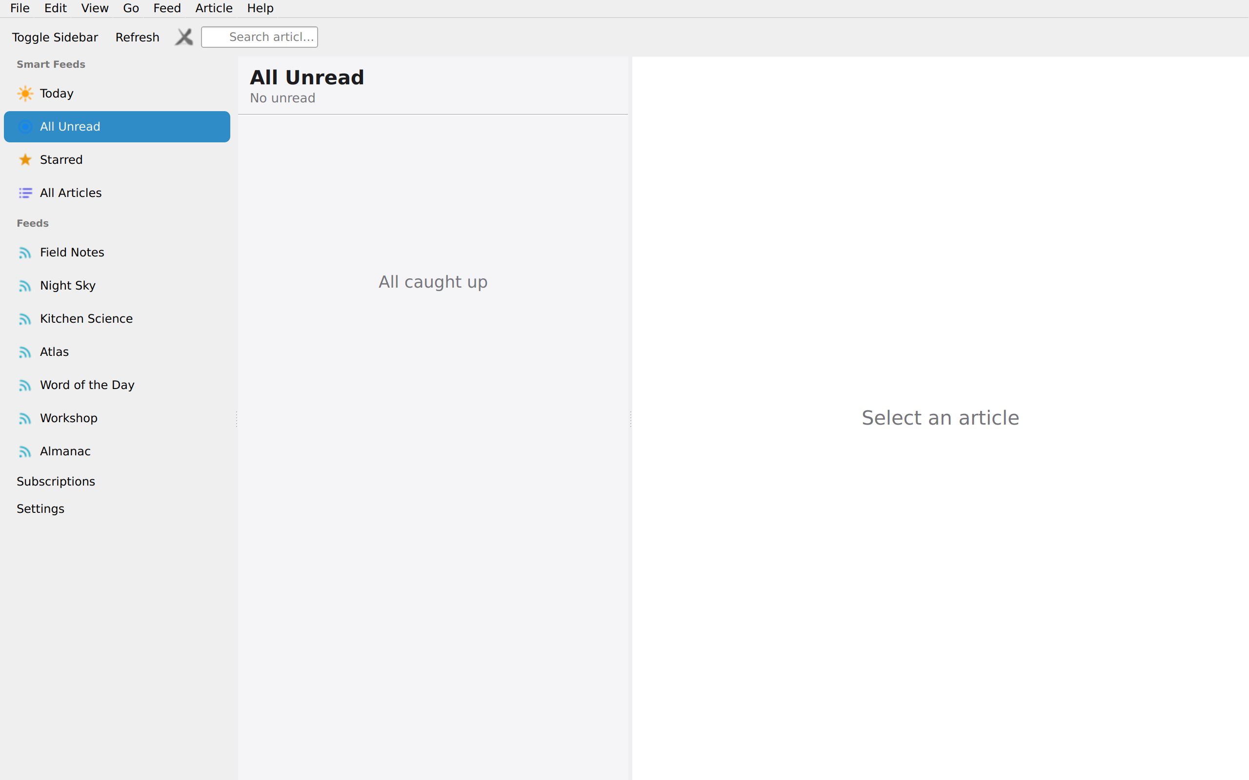 Timeline · all read, Linux Qt 6