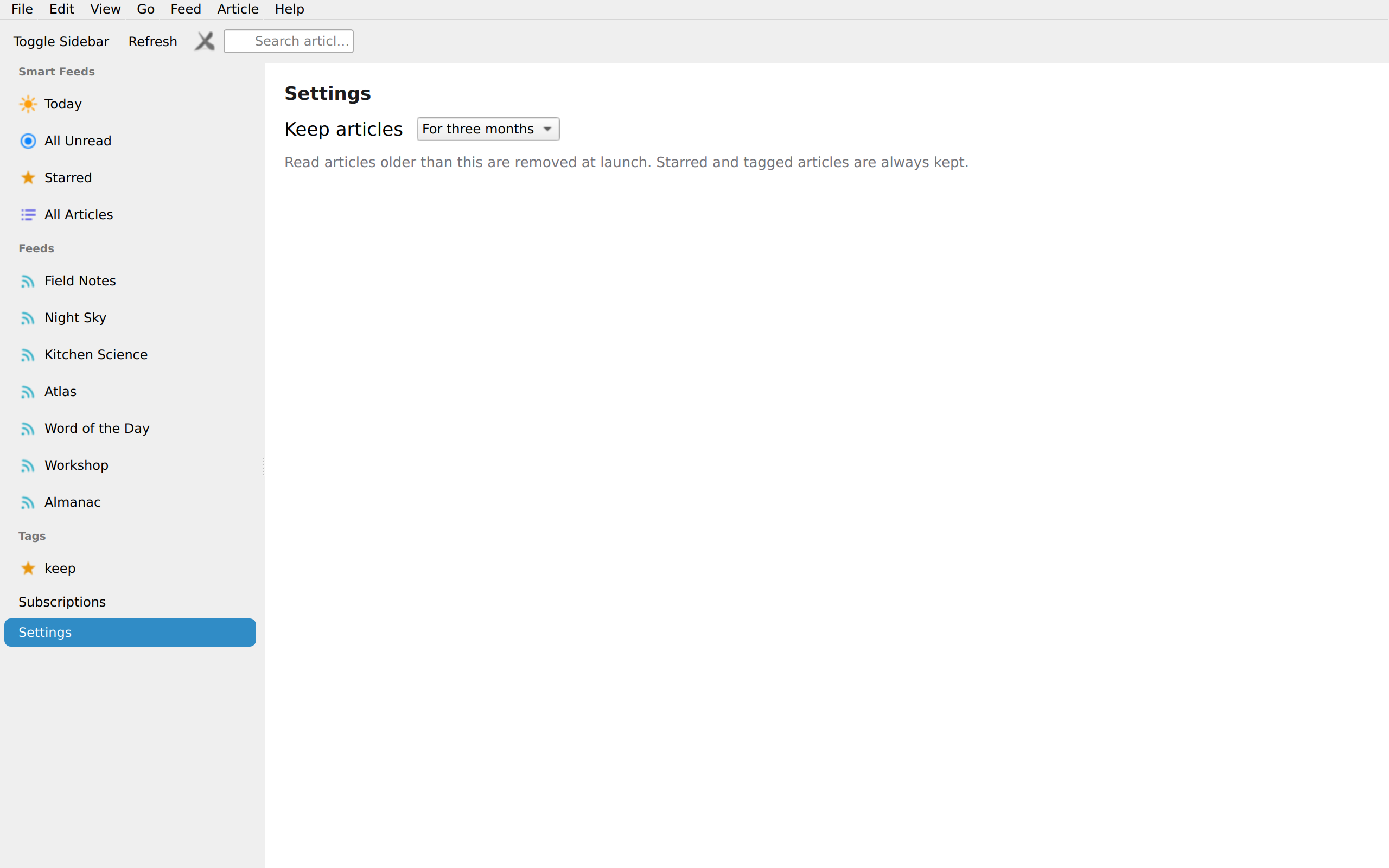 Settings, Linux Qt 6