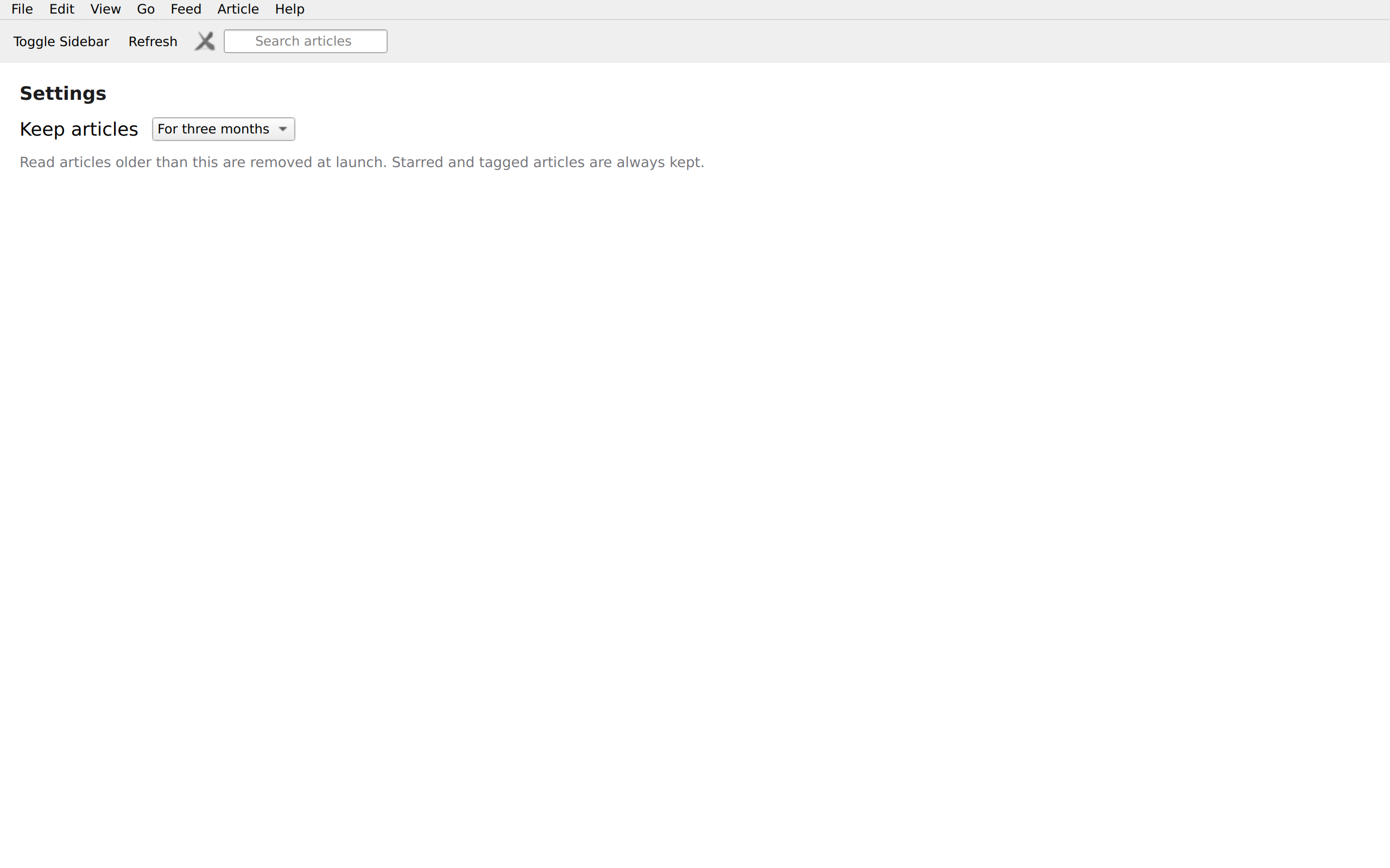 Sidebar hidden, Linux Qt 6