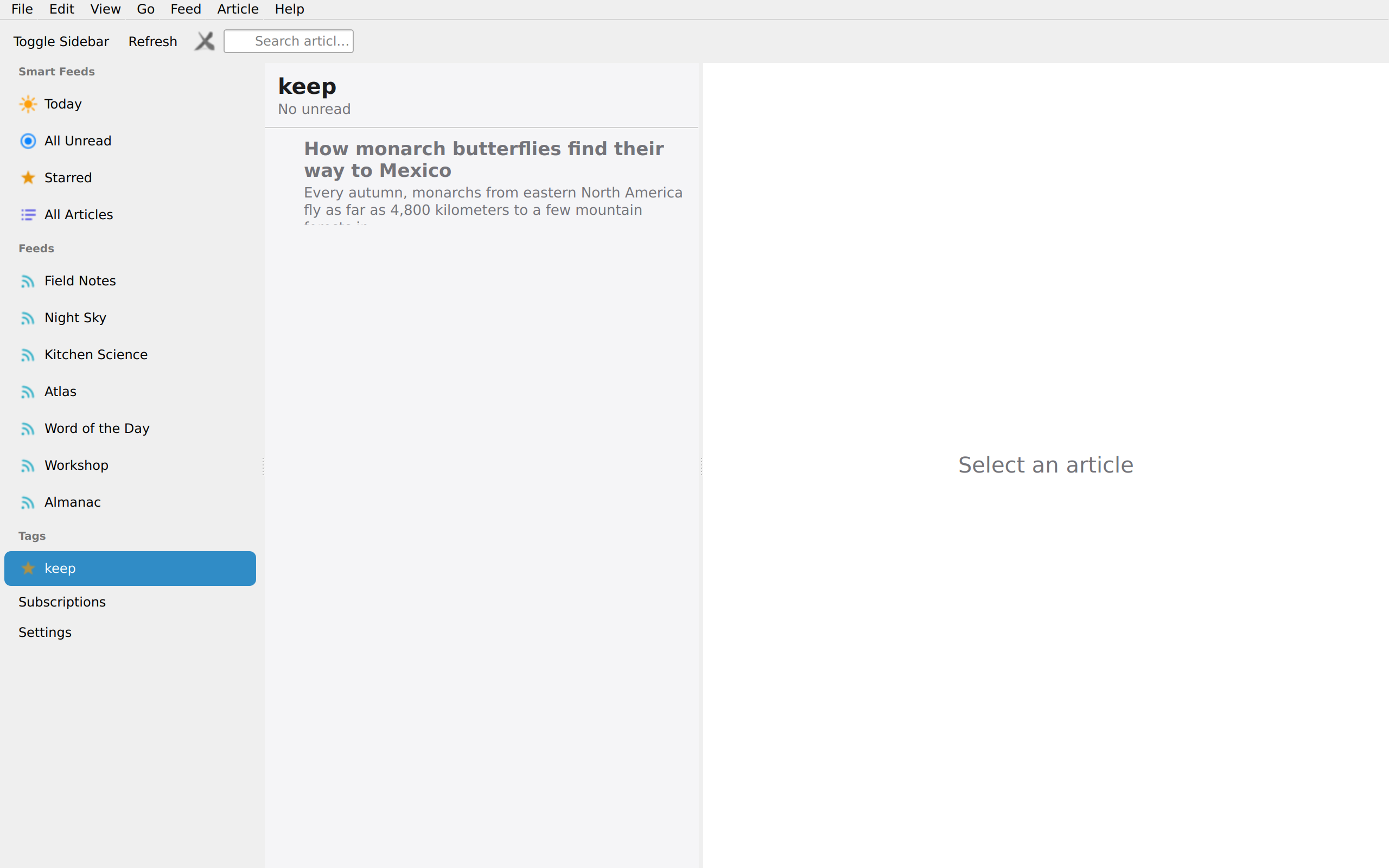 Timeline · scoped to a tag, Linux Qt 6