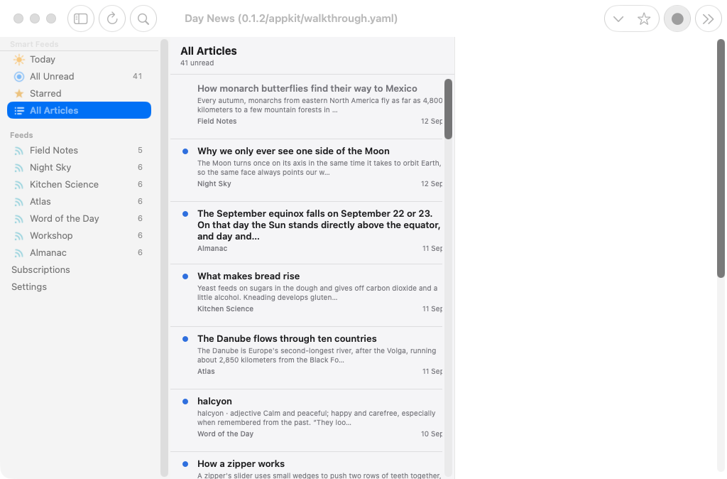 Article, macOS AppKit
