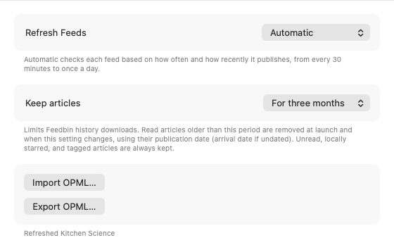 Subscription Settings, macOS AppKit