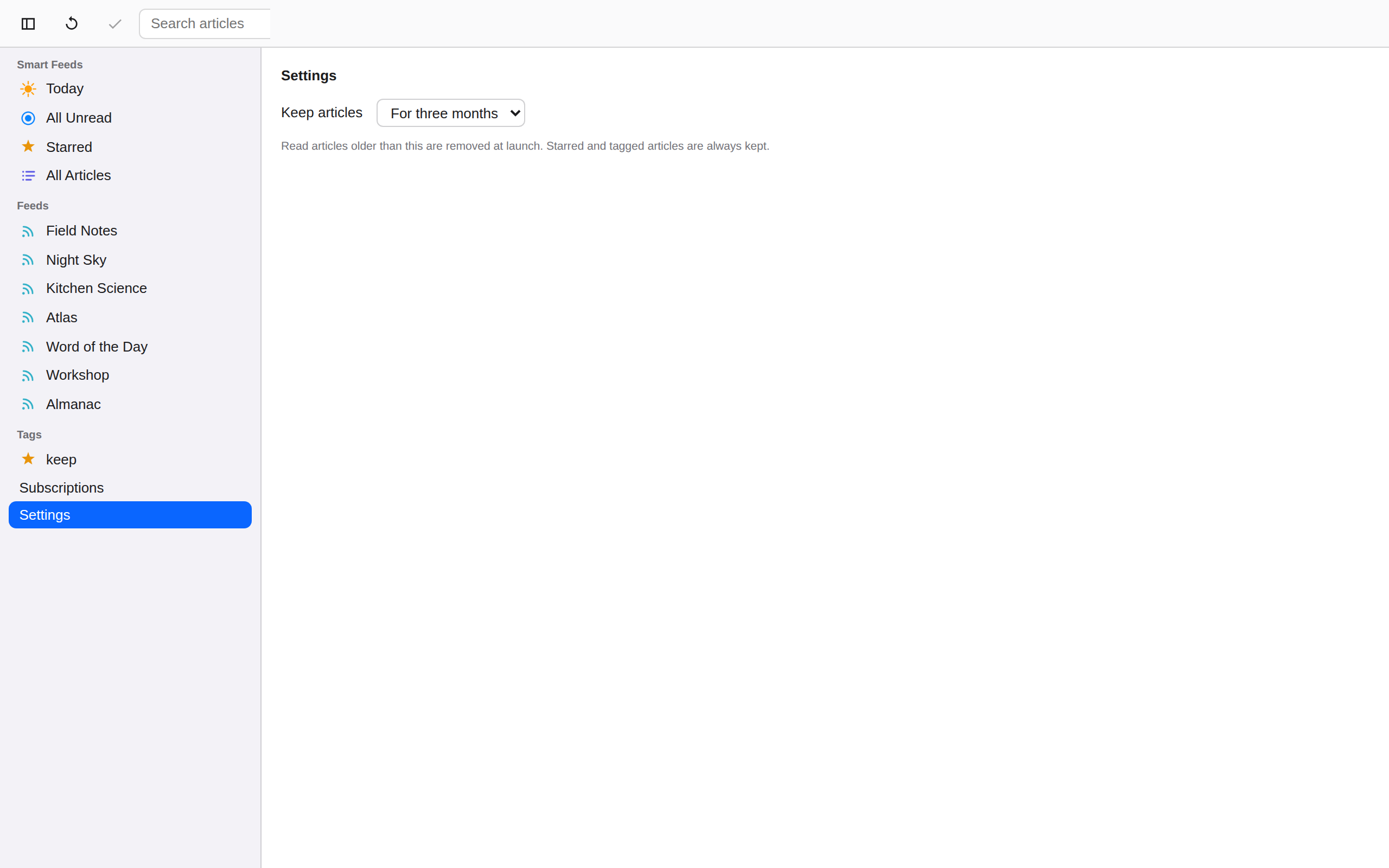 Settings, Web Web DOM