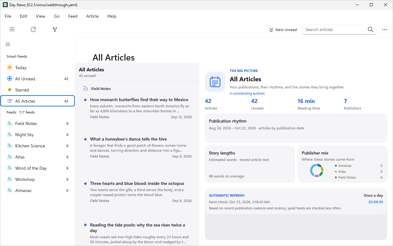 Timeline, Windows WinUI 3