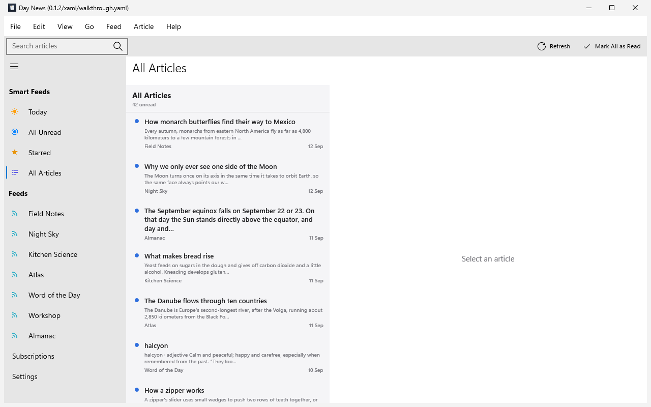 Timeline, Windows XAML