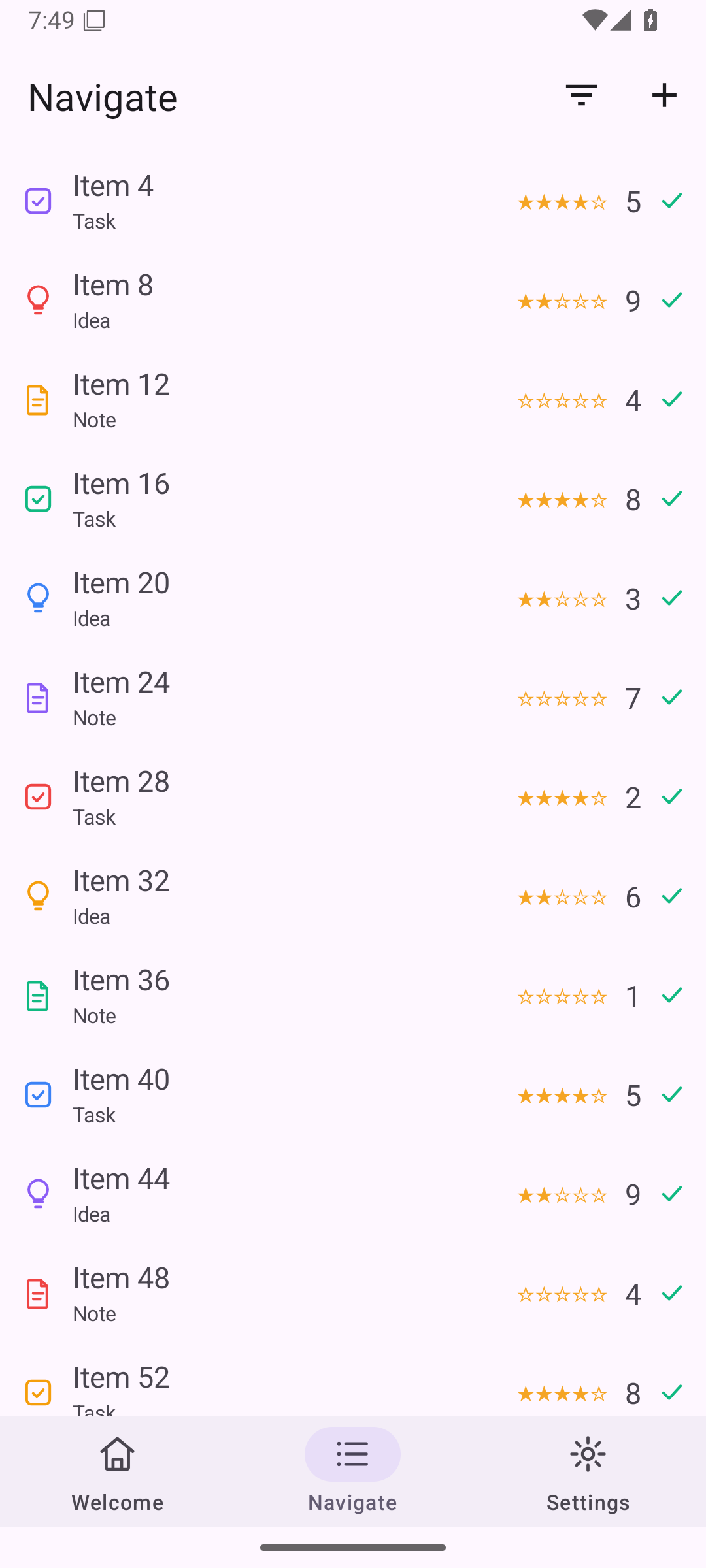 List — Android (Material) · Phone