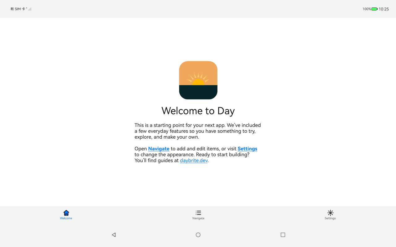 Day Rise tablet screenshot 1 (en)