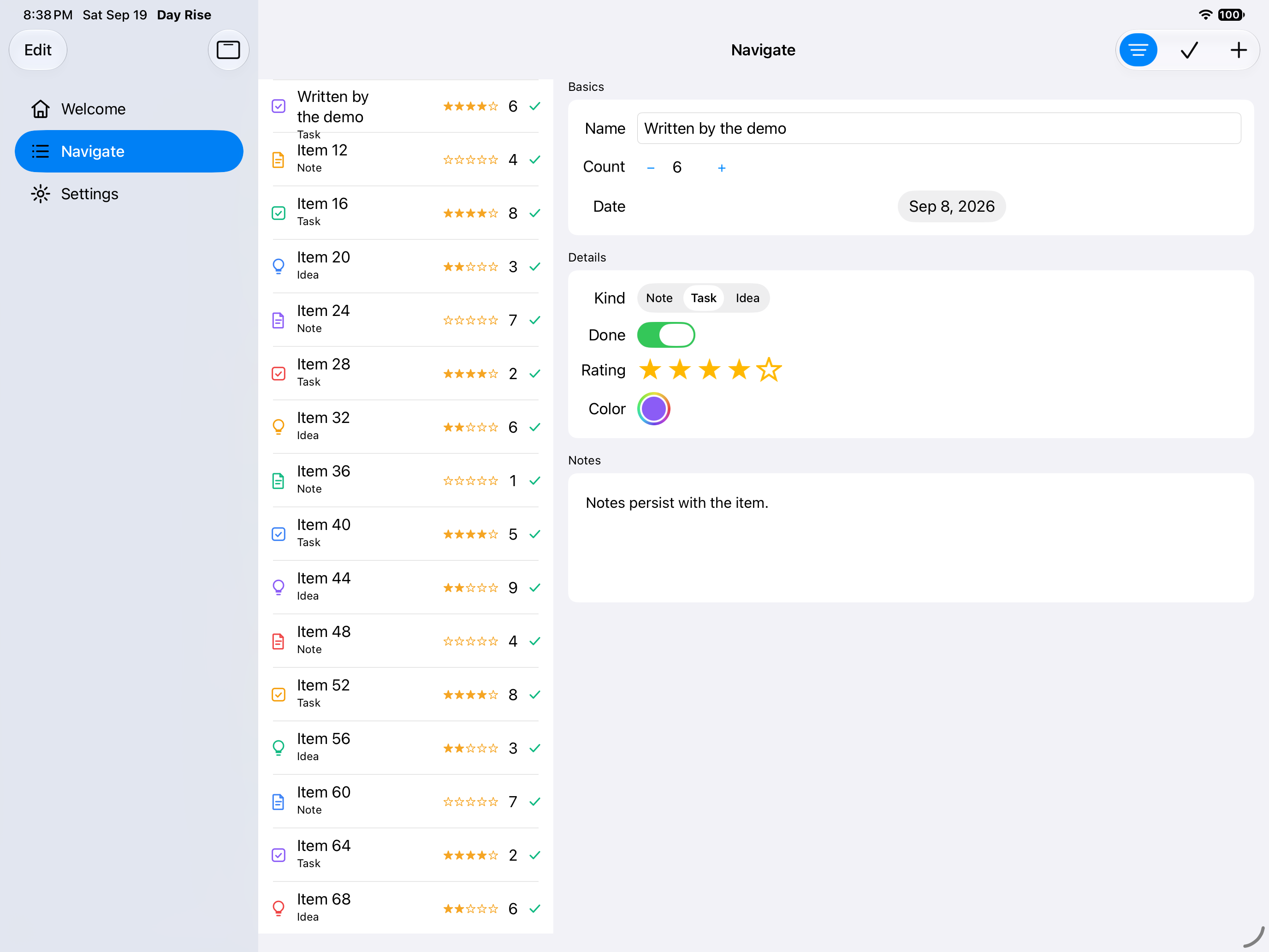 Editor — iOS (UIKit) · iPad