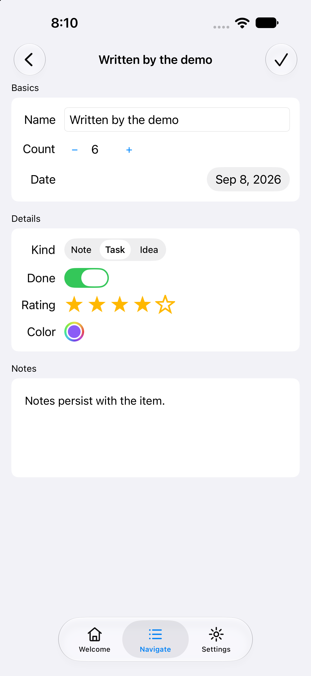 Editor — iOS (UIKit) · iPhone