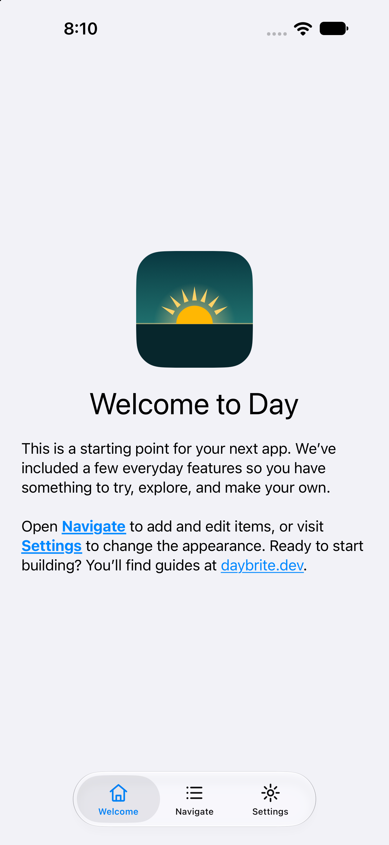 Welcome — iOS (UIKit) · iPhone