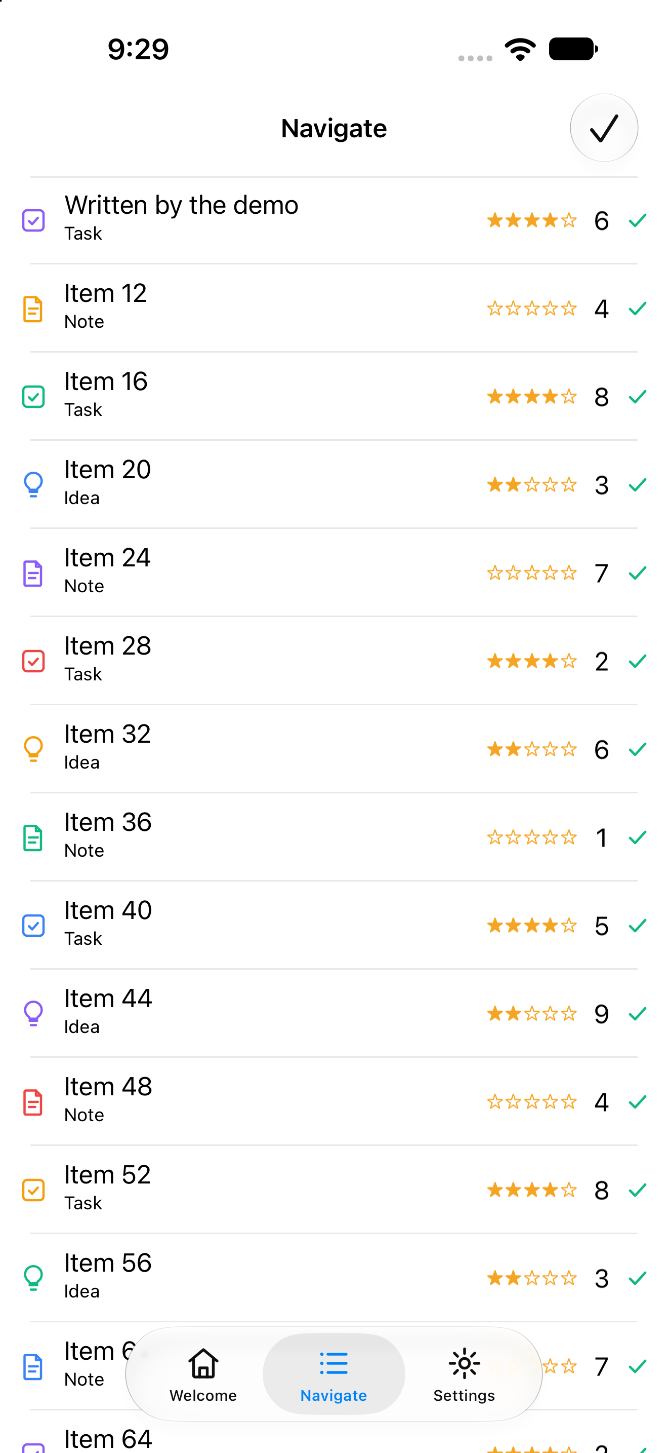 Filtered, iOS UIKit