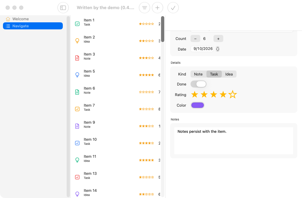 Filtered, macOS AppKit