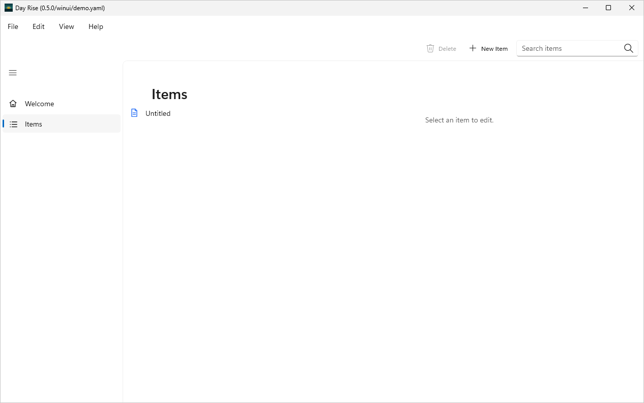 List, Windows WinUI 3