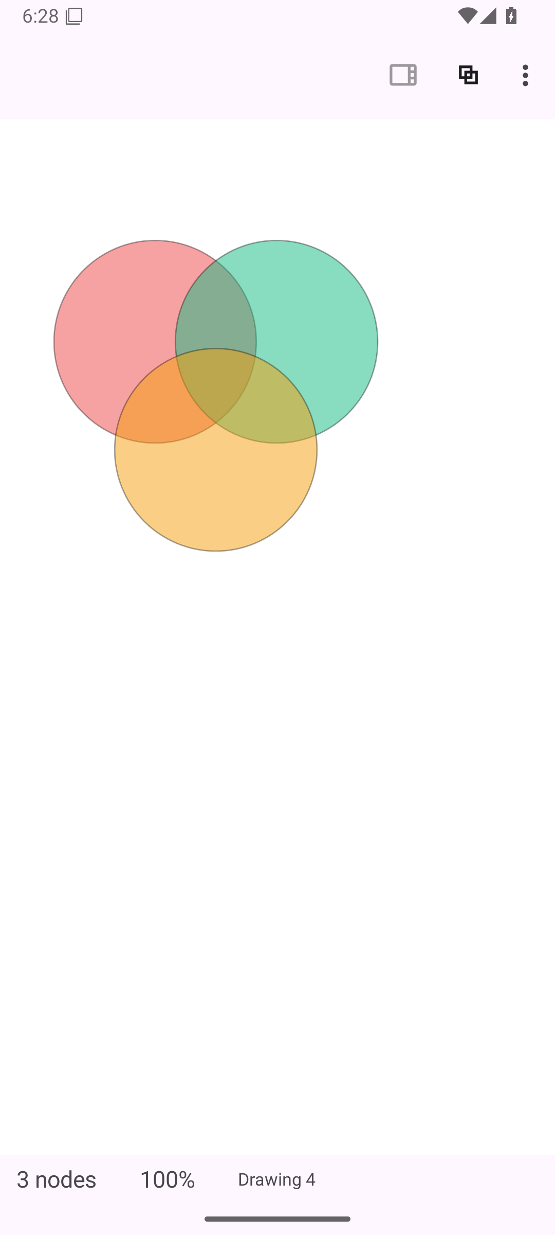Three circles, half seen — Android (Material) · Phone