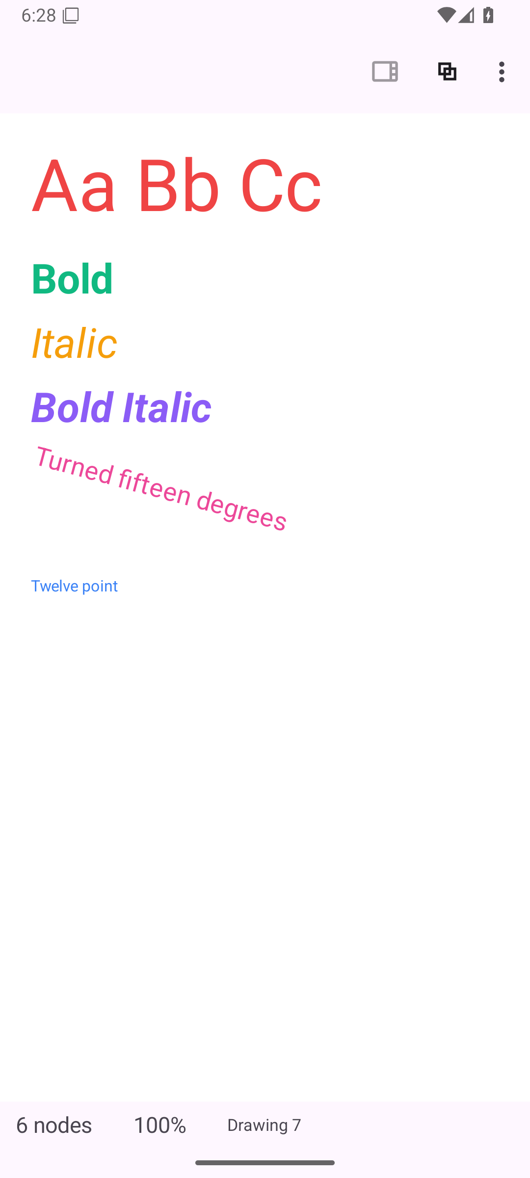 Type specimen — Android (Material) · Phone