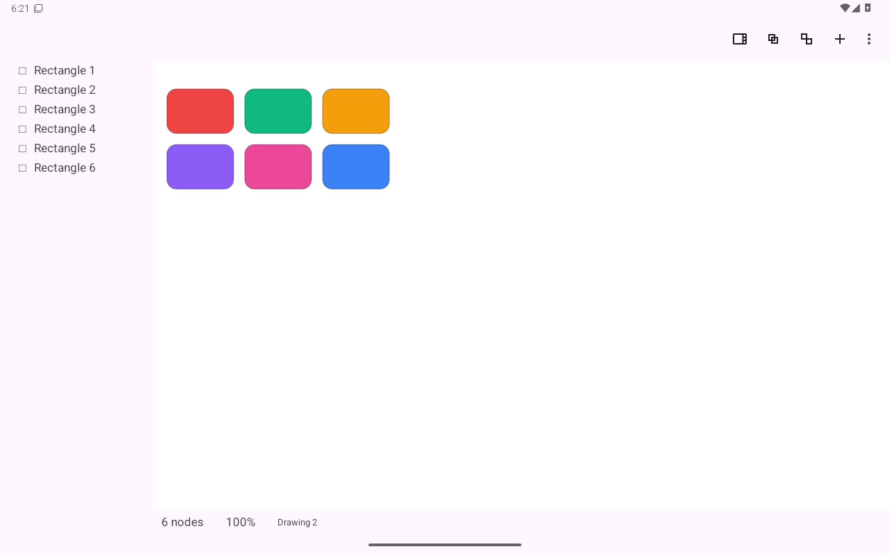 The palette — Android (Material) · Tablet
