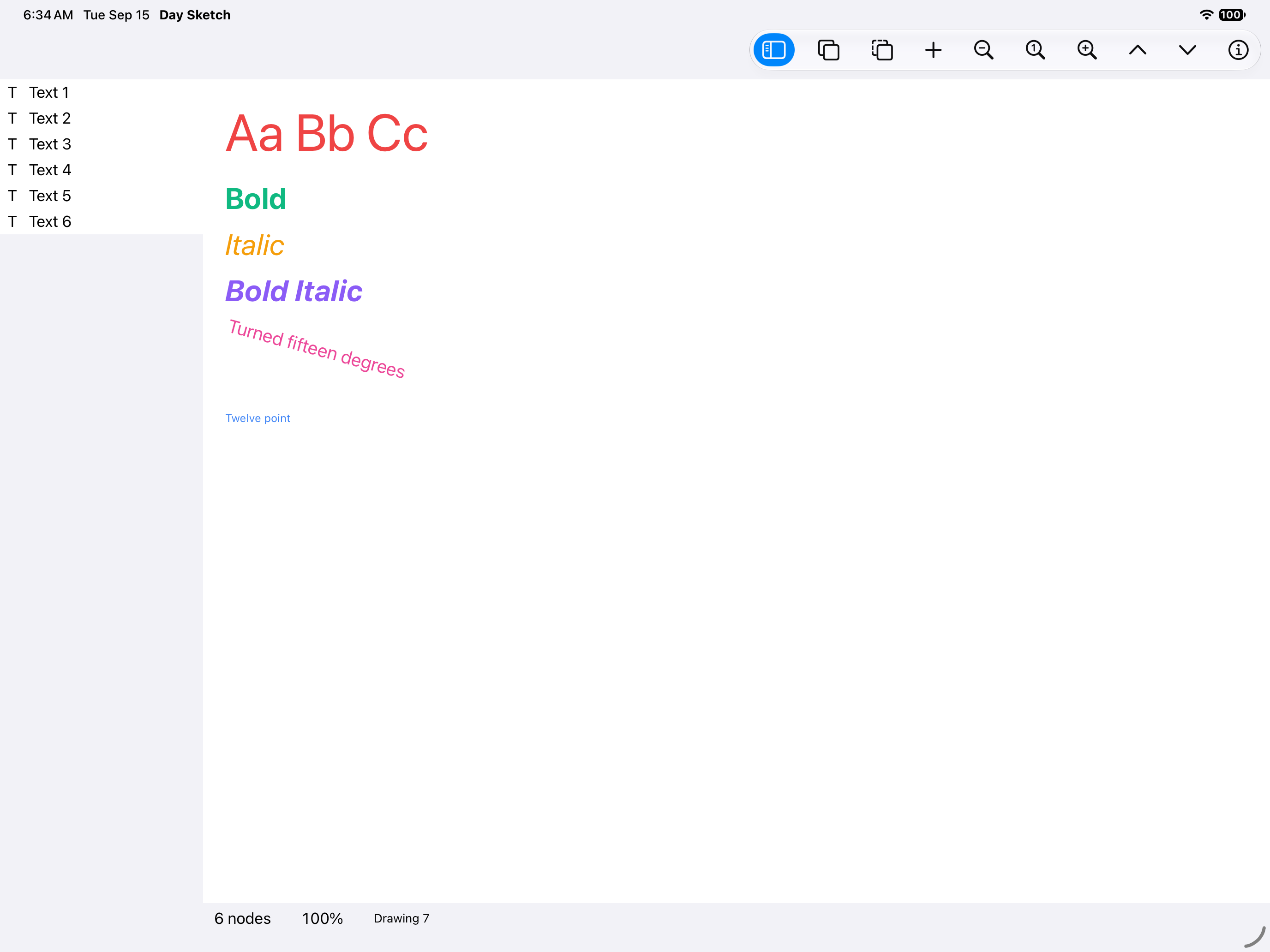 Type specimen — iOS (UIKit) · iPad