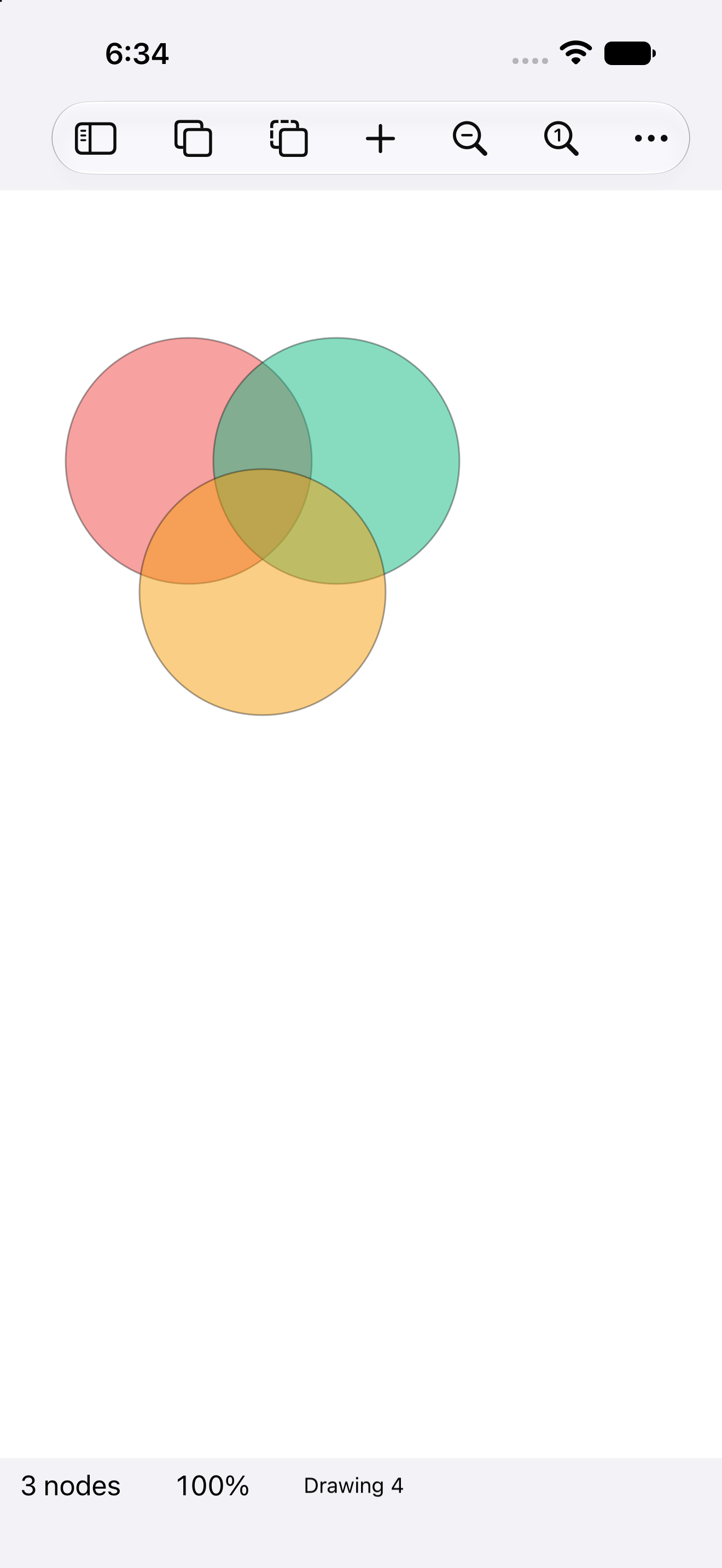 Three circles, half seen — iOS (UIKit) · iPhone