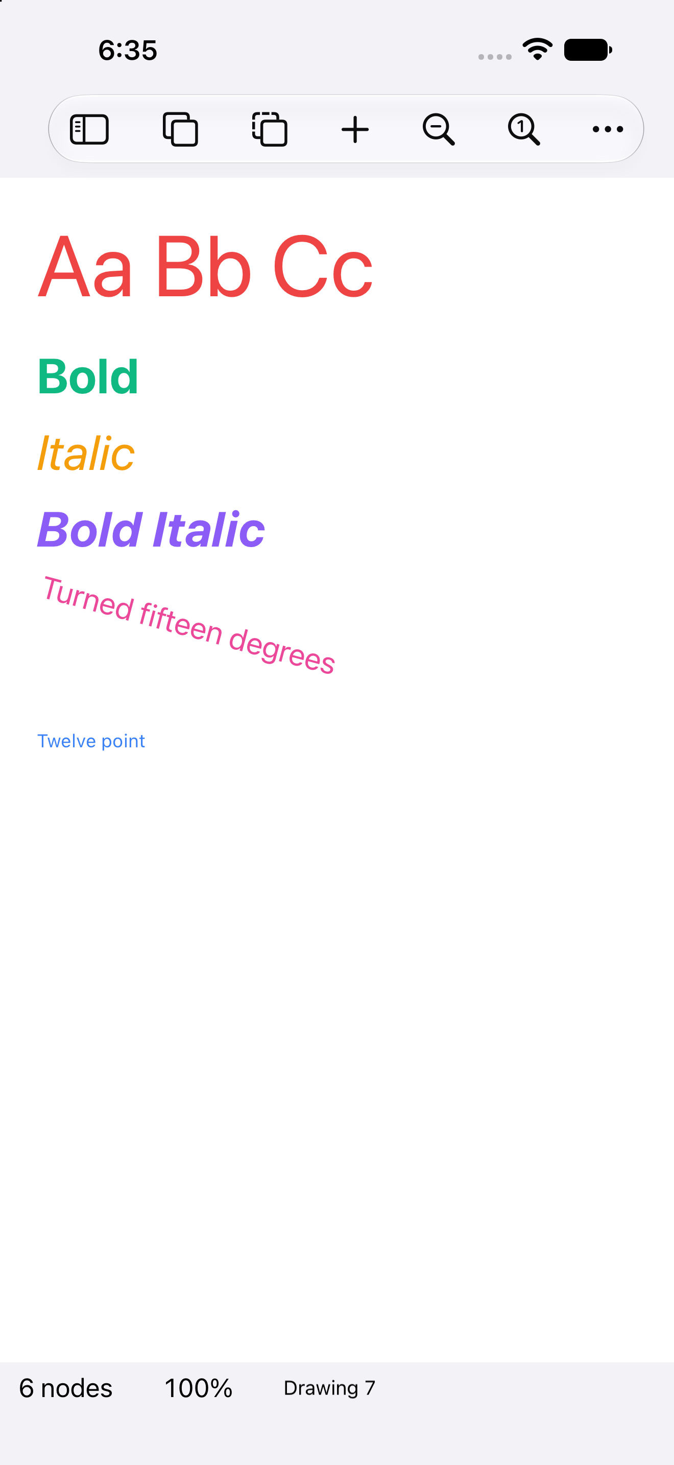 Type specimen — iOS (UIKit) · iPhone