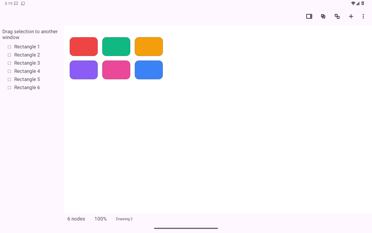 The palette, Android Tablet
