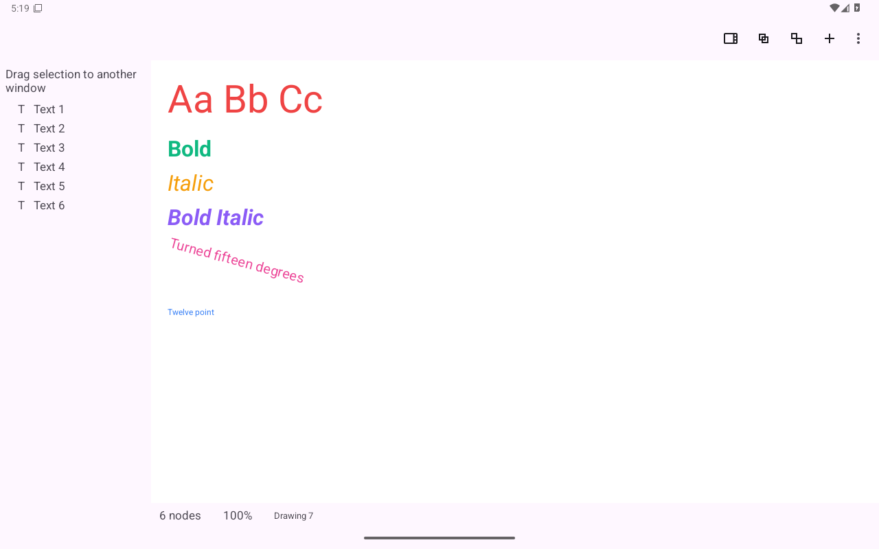 Type specimen, Android Tablet