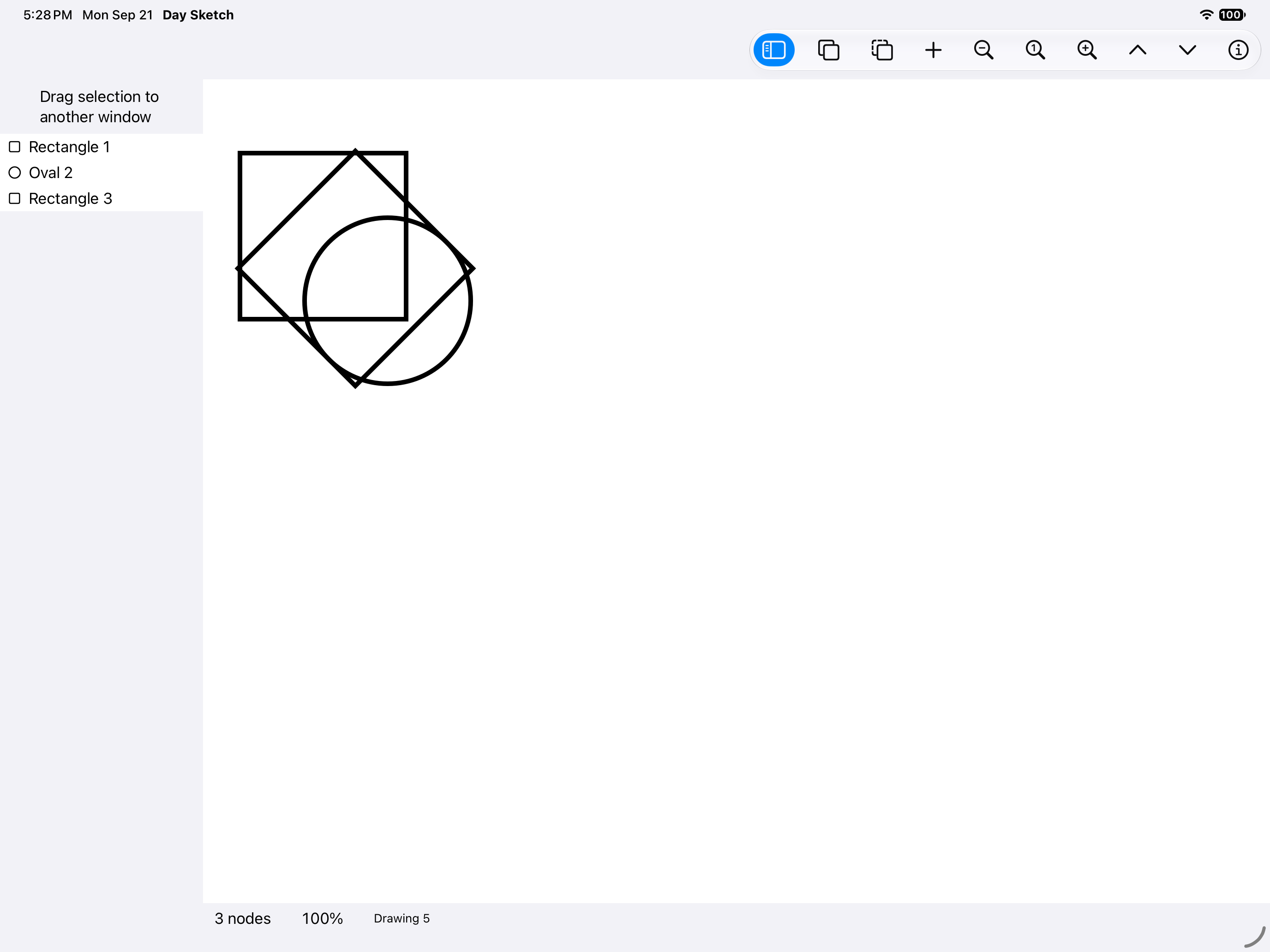 Outline only, iOS iPad