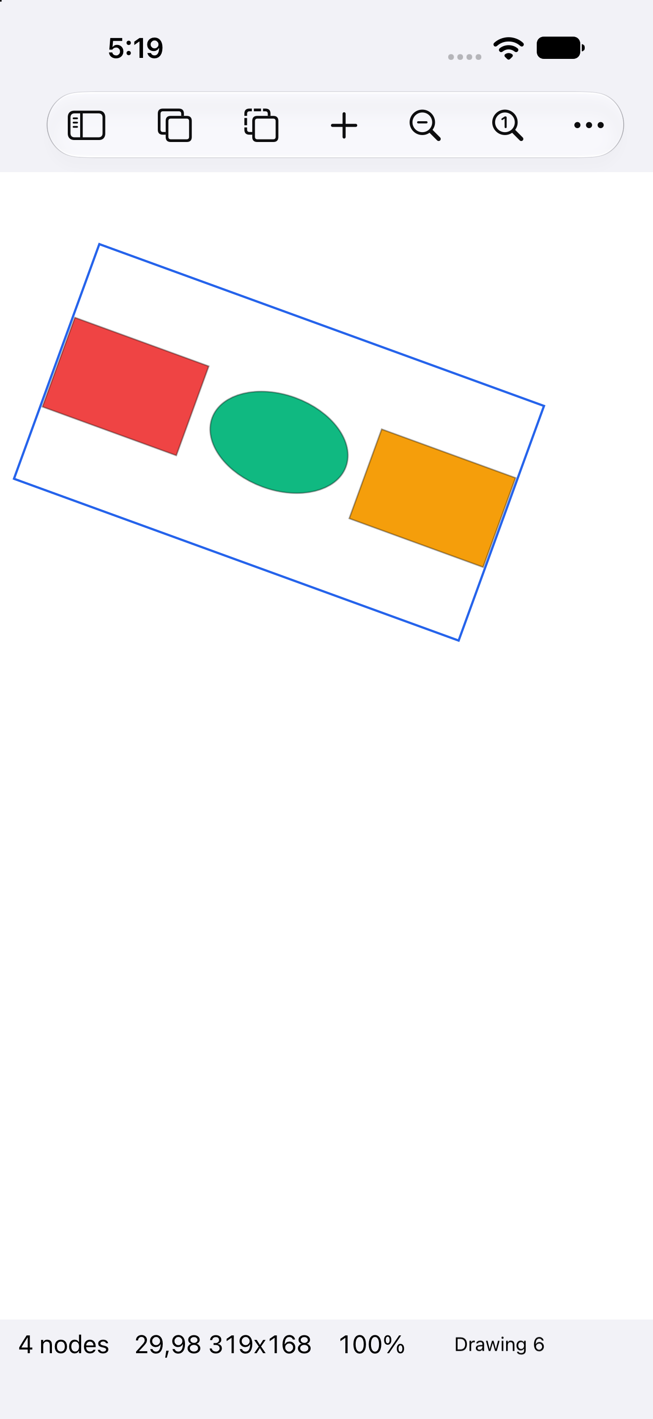 One body, turned, iOS UIKit