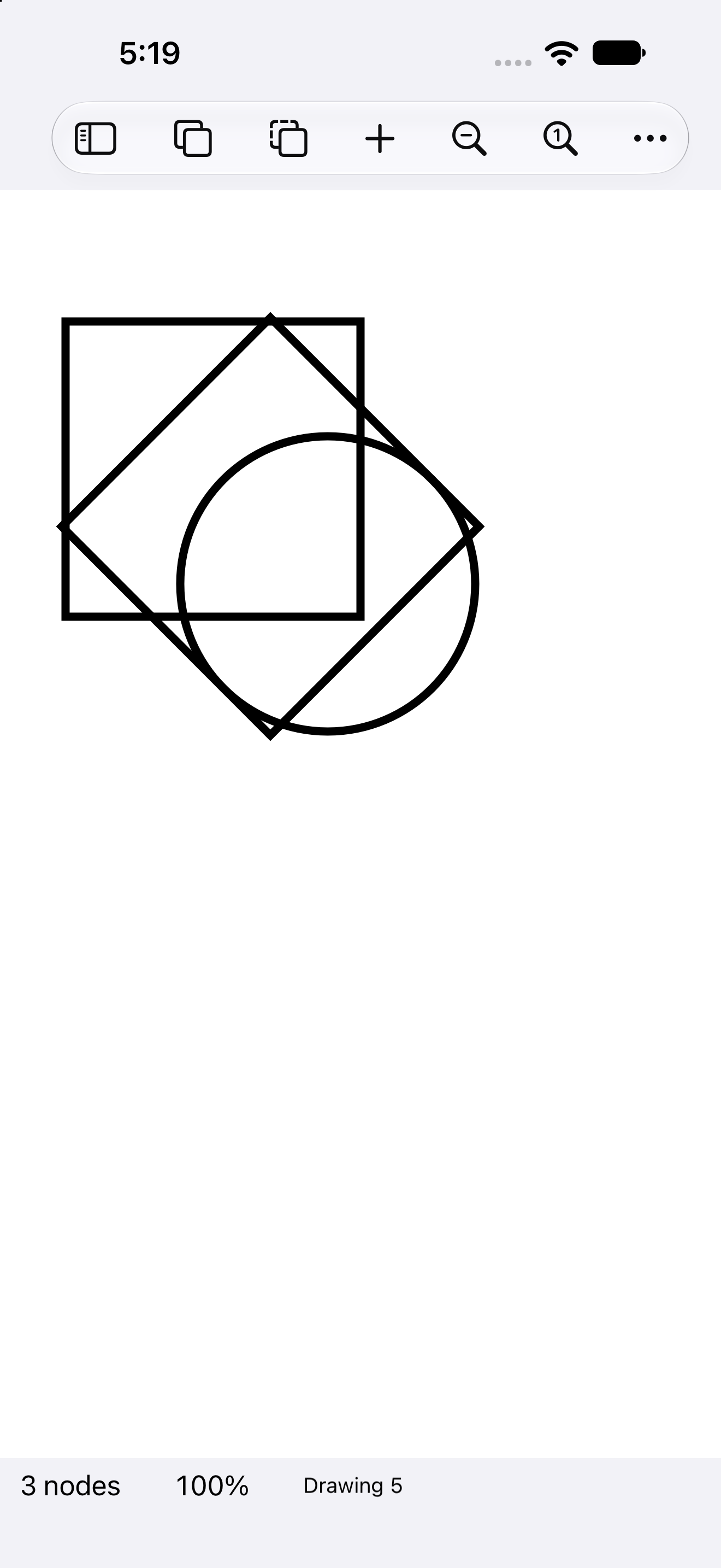Outline only, iOS UIKit