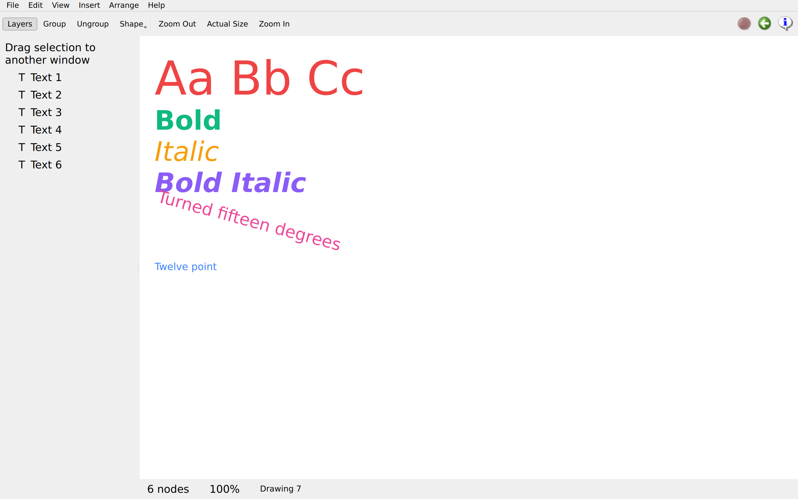 Type specimen, Linux Qt 6
