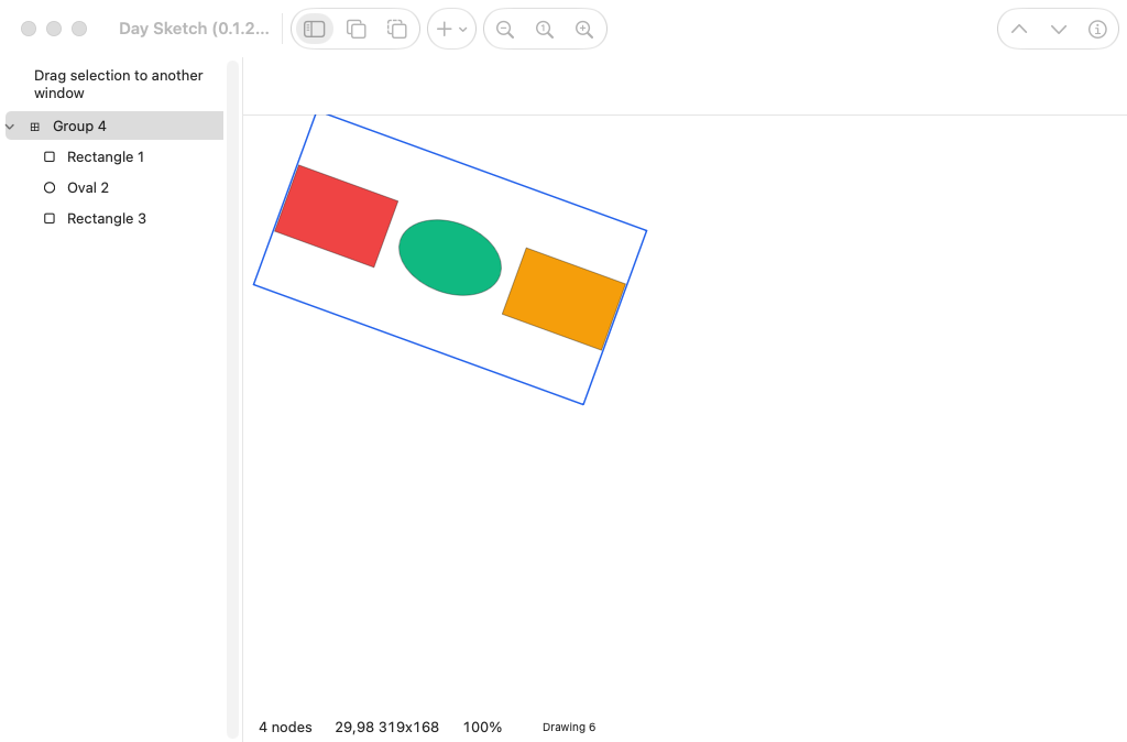 One body, turned, macOS AppKit