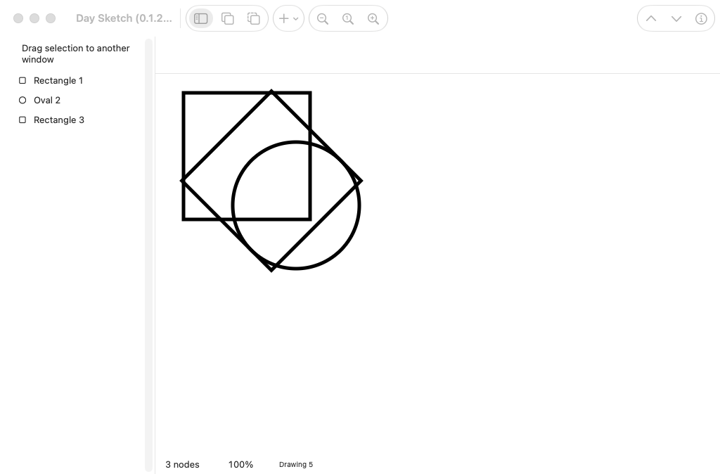 Outline only, macOS AppKit