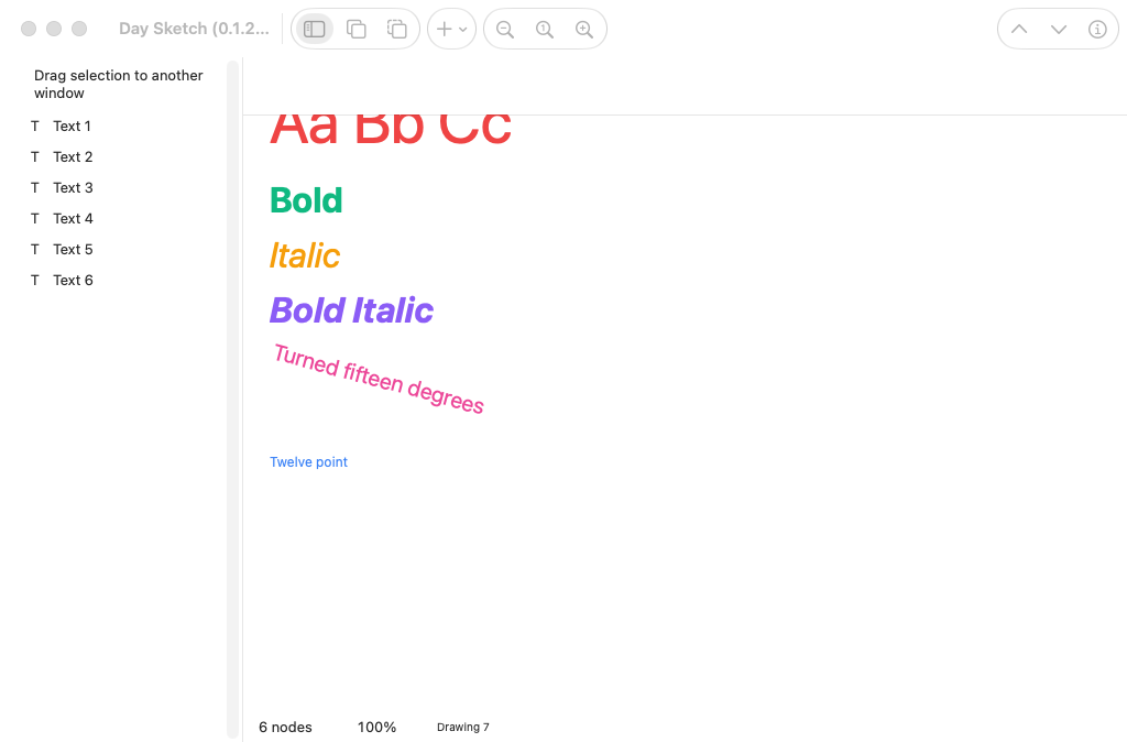 Type specimen, macOS AppKit