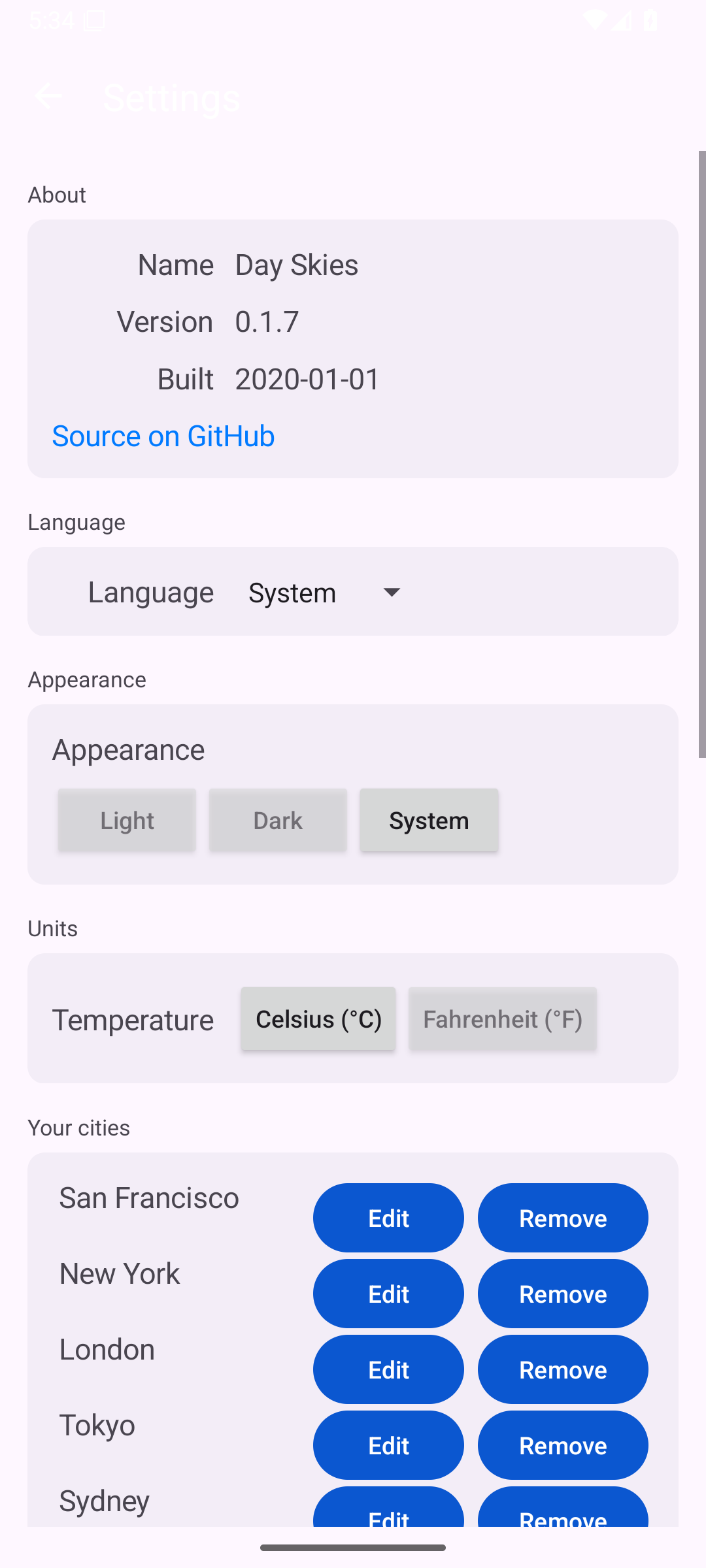 Settings — Android (Material) · Phone