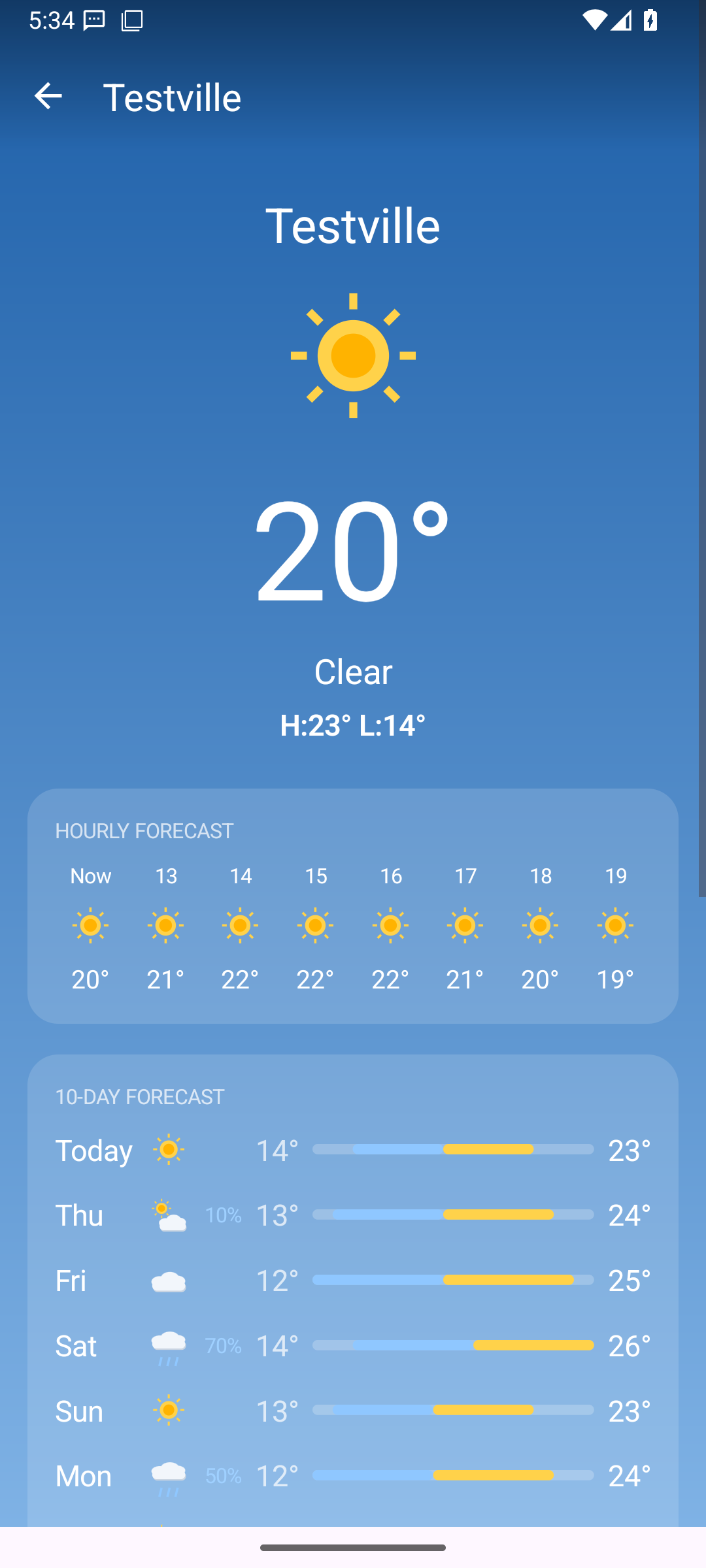 Testville — Android (Material) · Phone
