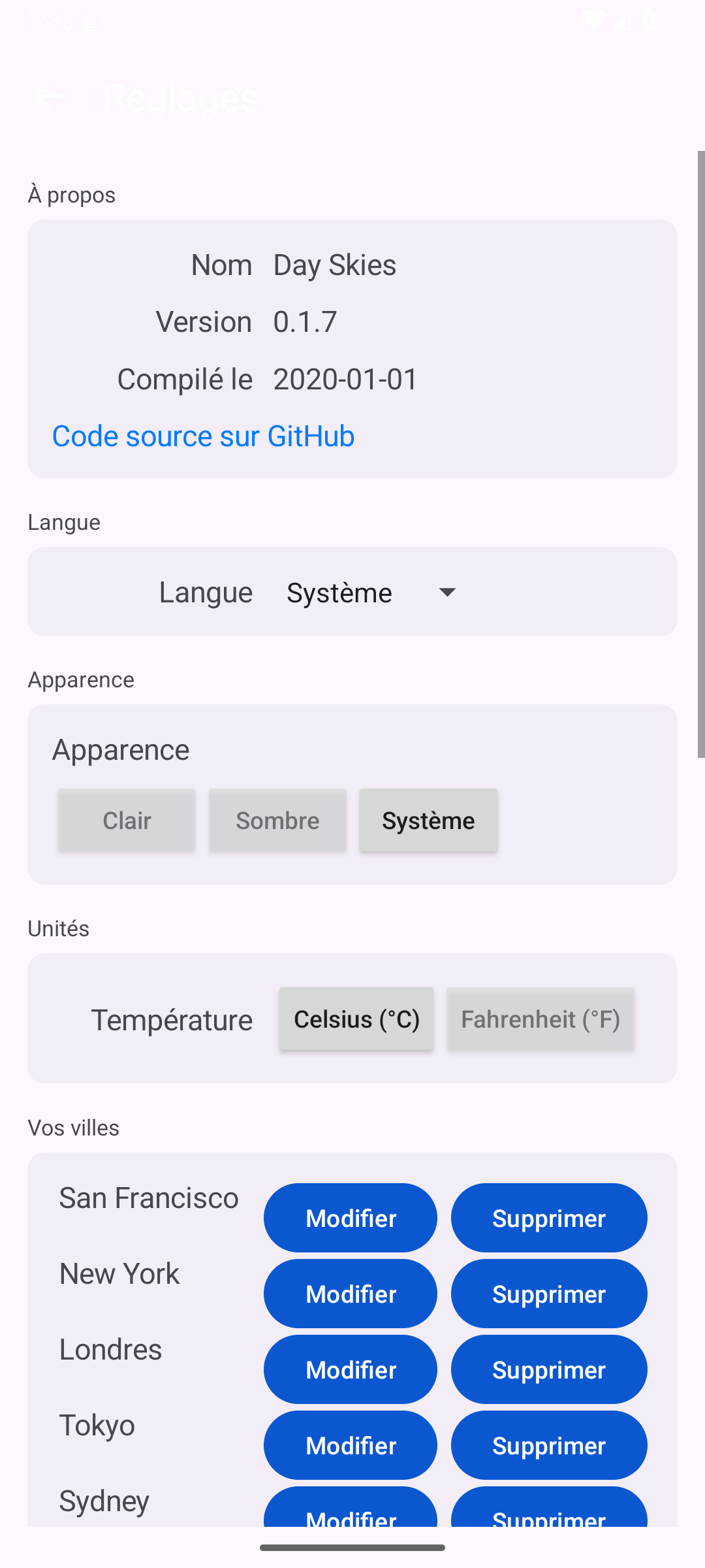 Settings — Android (Material) · Phone