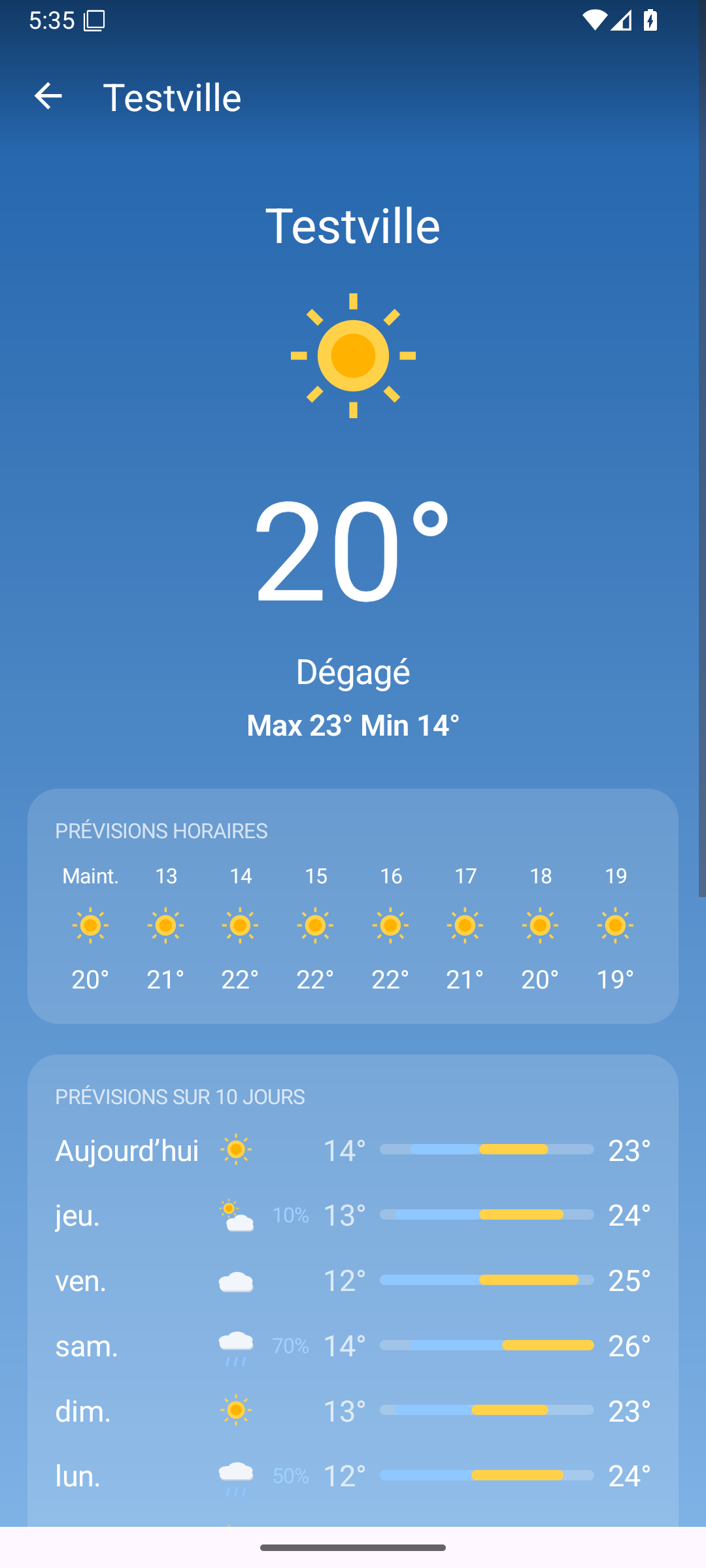 Testville — Android (Material) · Phone