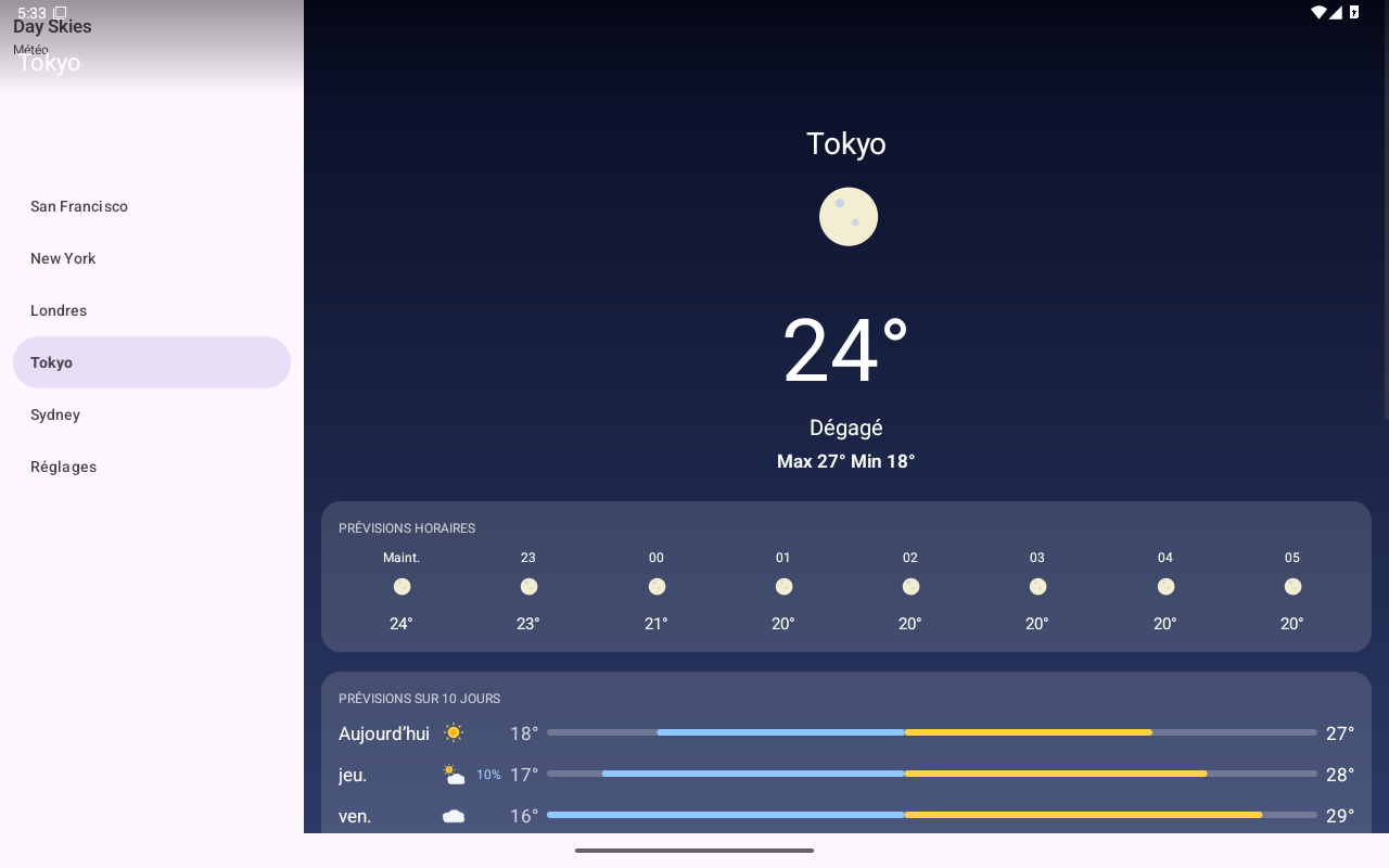 Tokyo — Android (Material) · Tablet