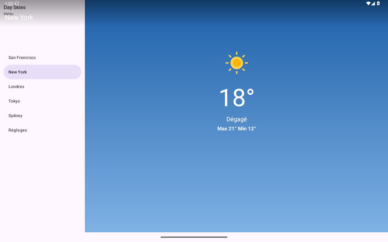 New York — Android (Material) · Tablet