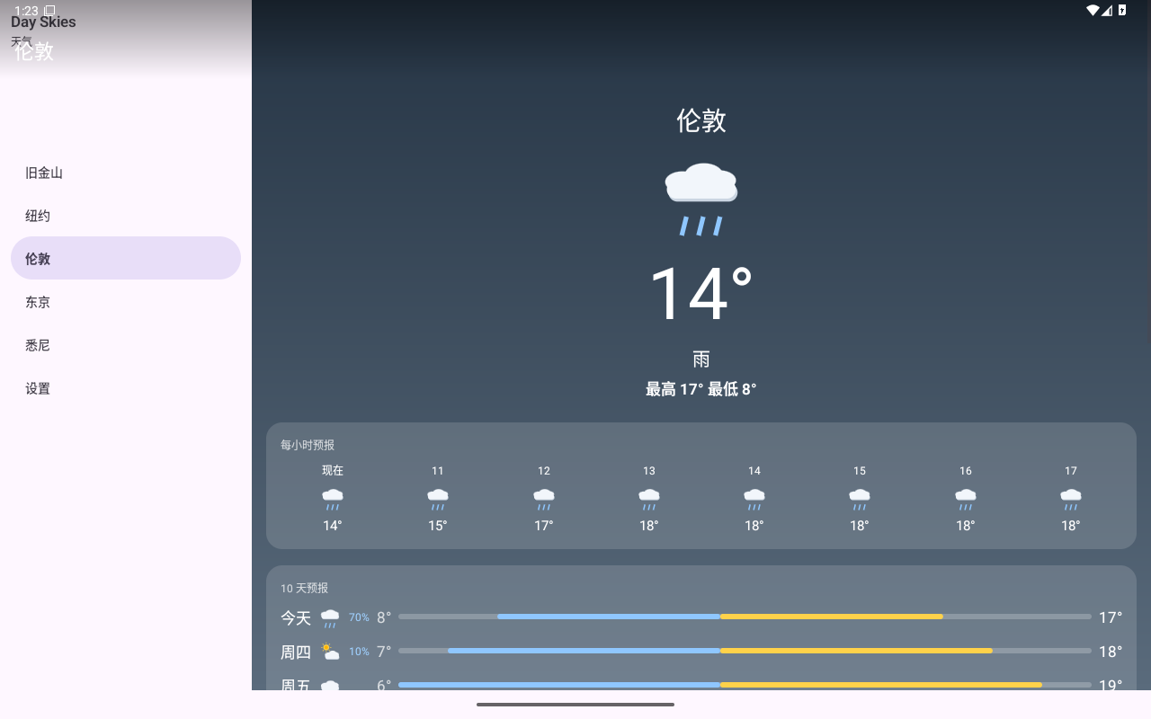 London — Android (Material) · Tablet