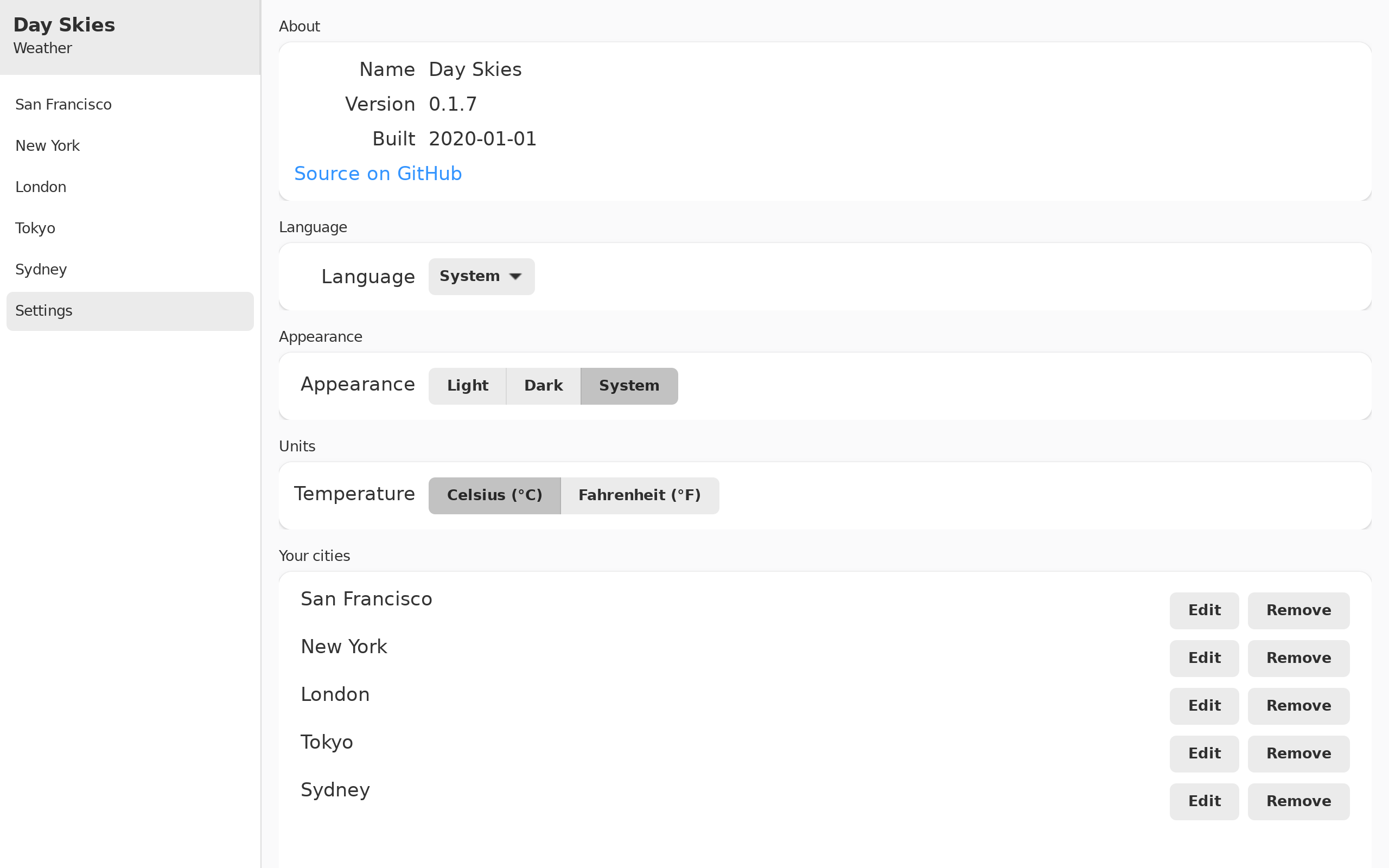 Settings, Linux GTK 4