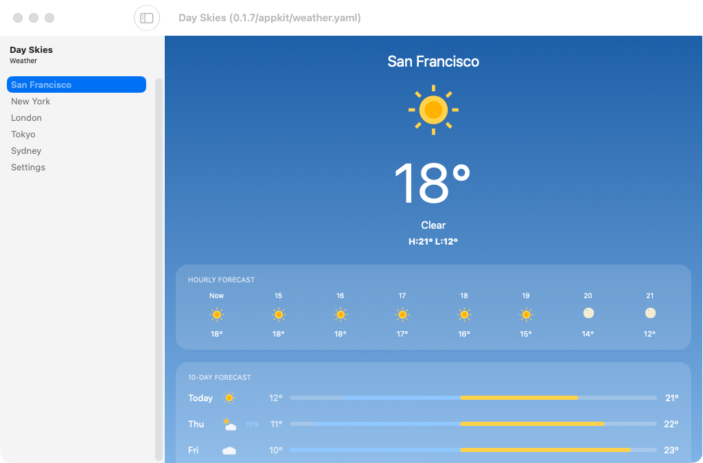 San Francisco, macOS AppKit