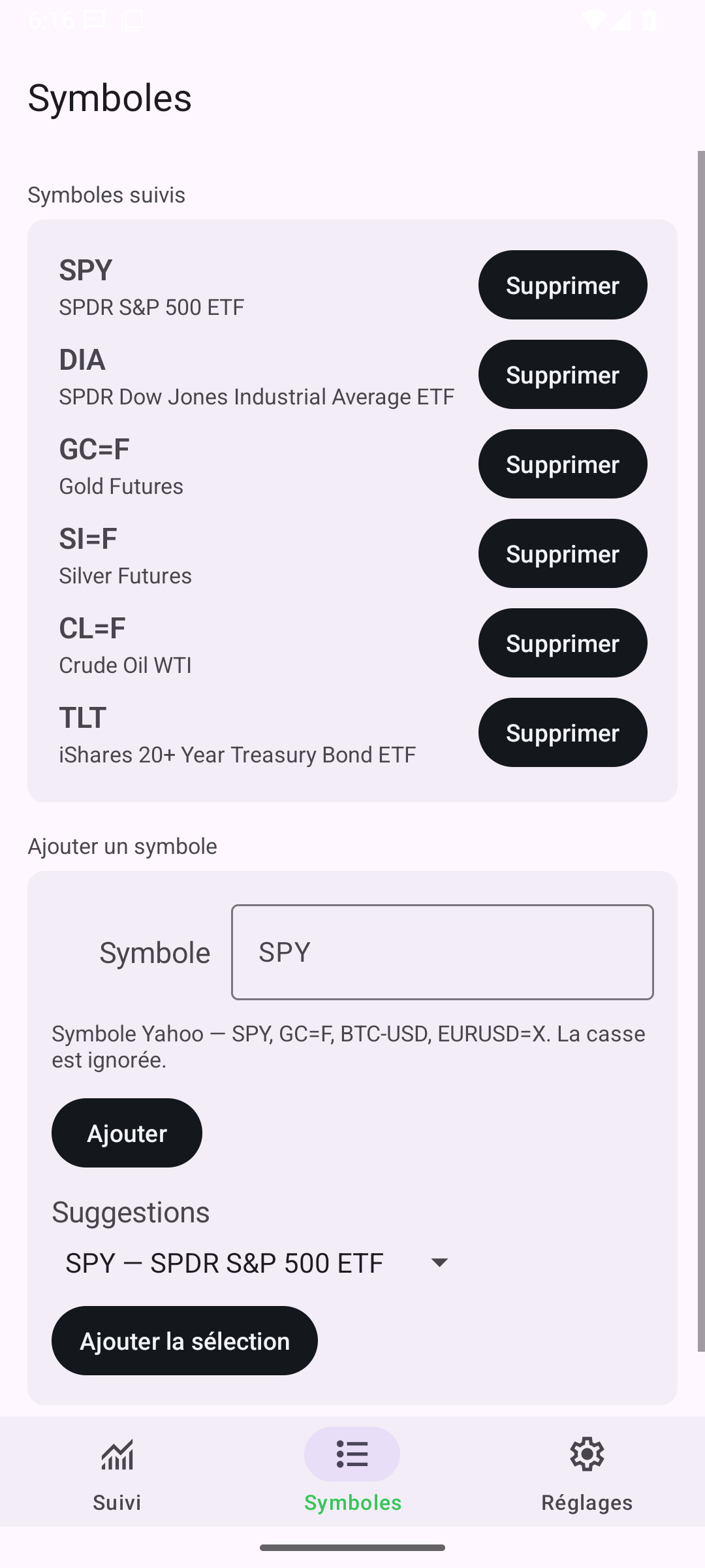 Manage — Android (Material) · Phone