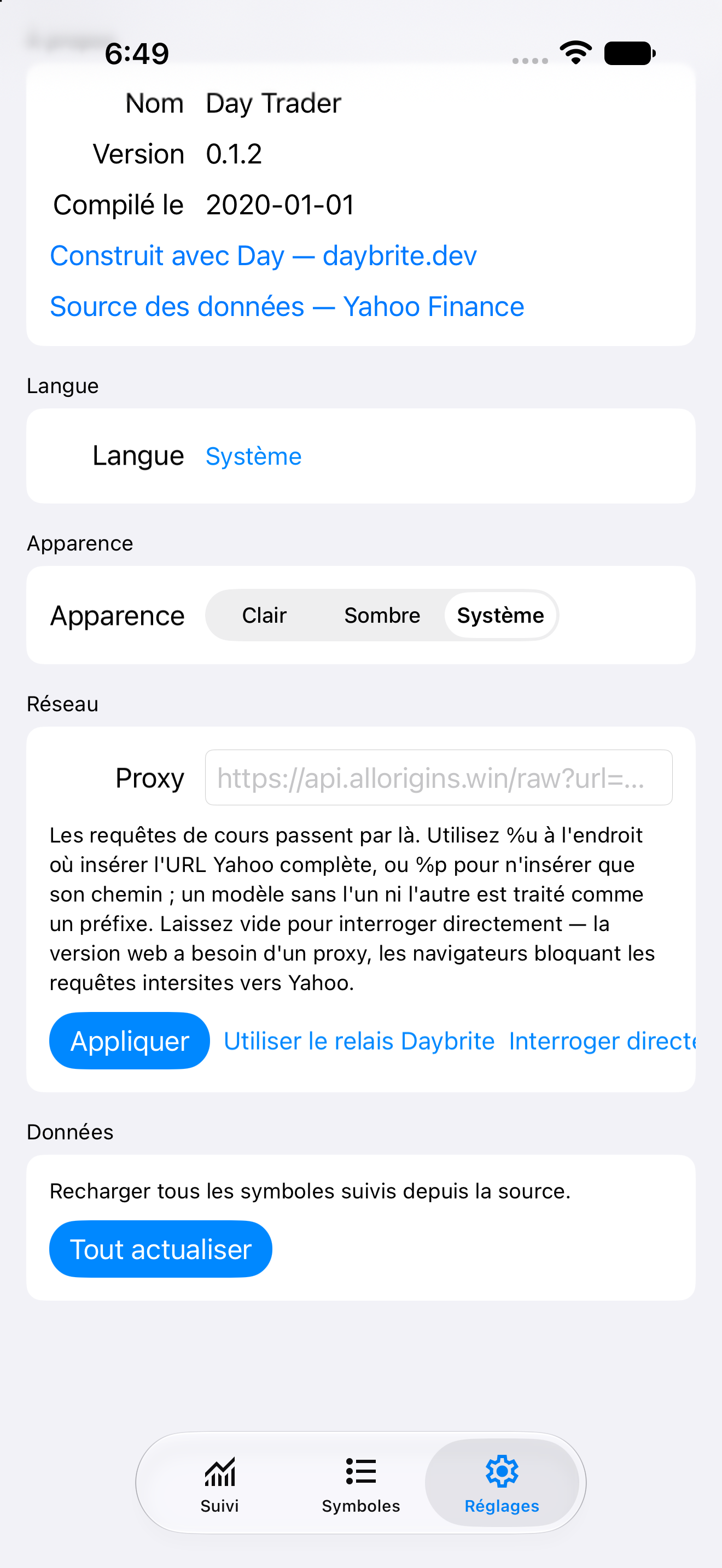 Settings — iOS (UIKit) · iPhone