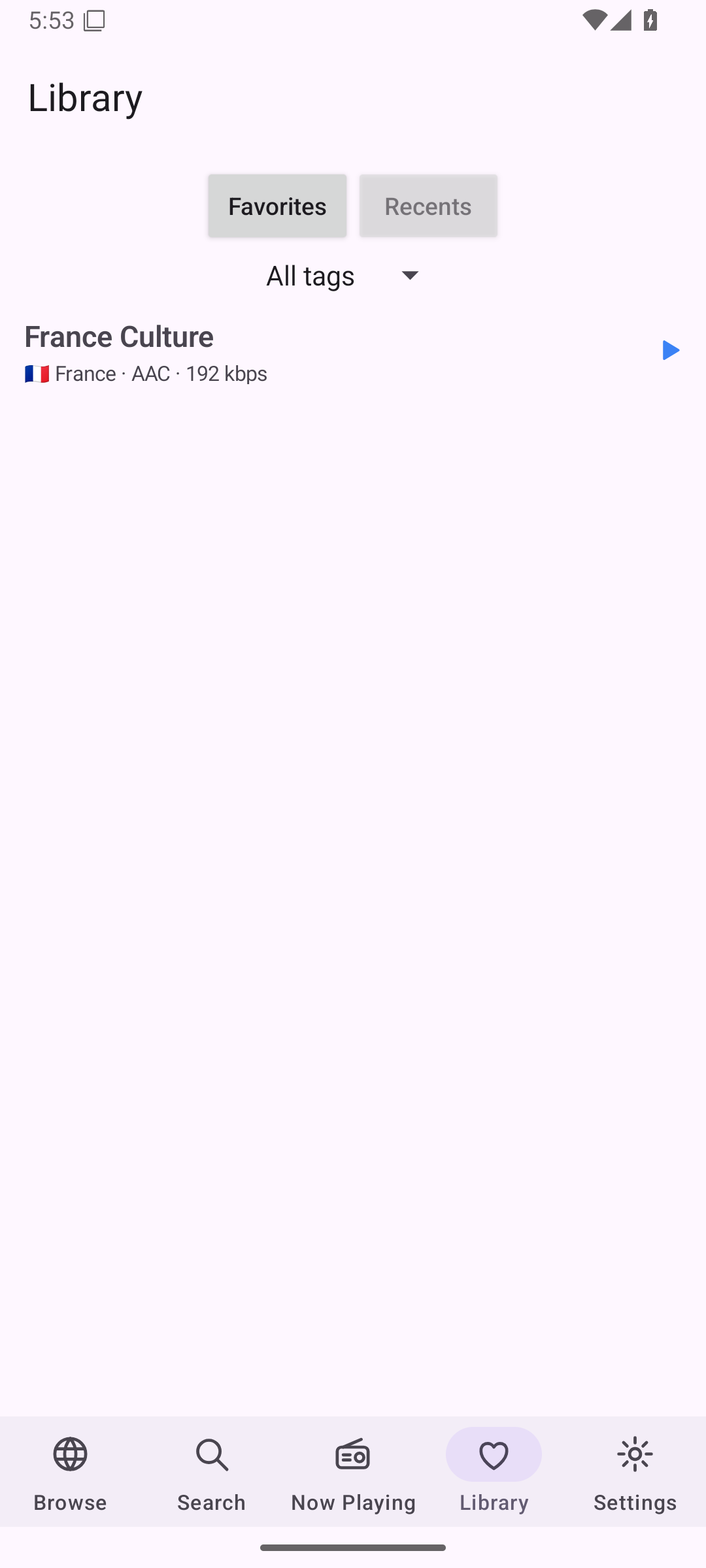 Favorites — Android (Material) · Phone