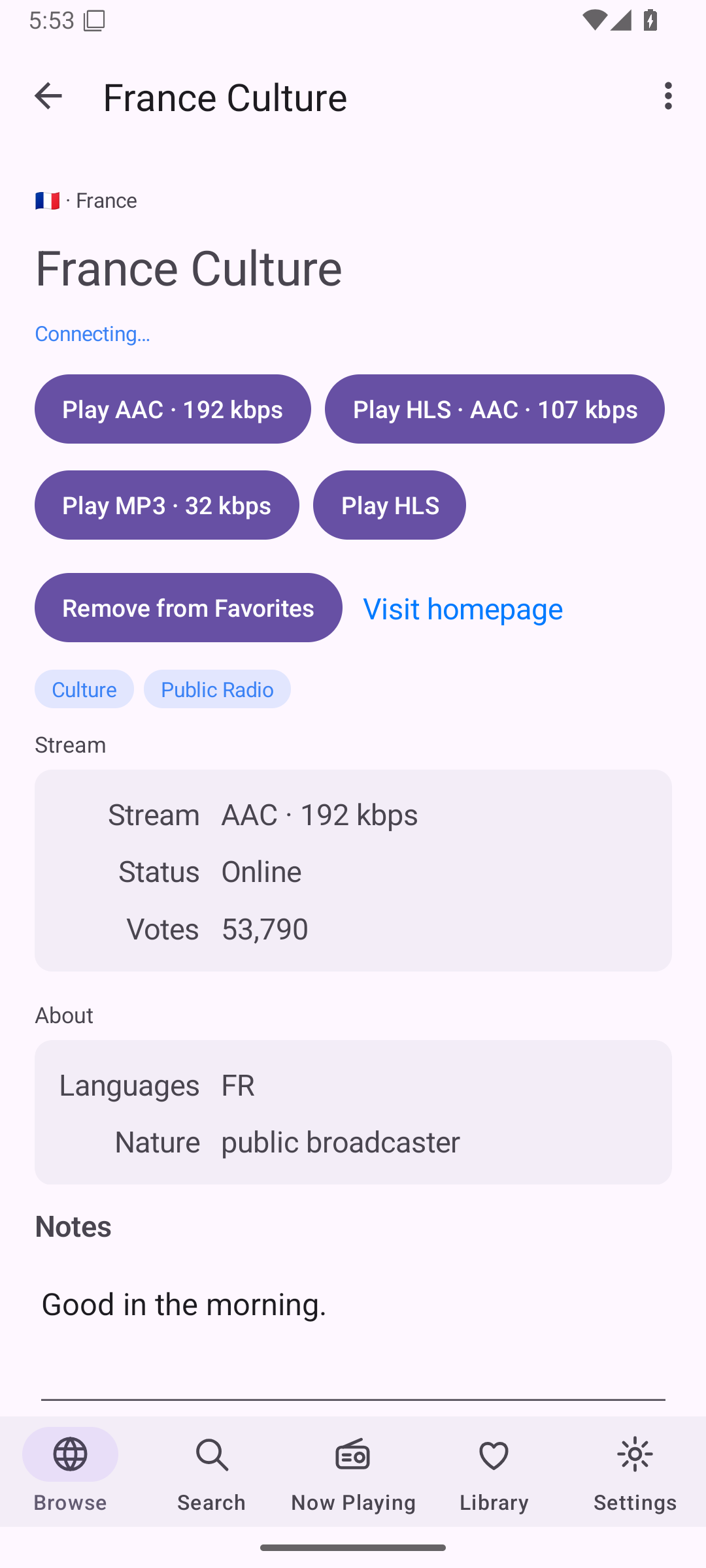 Station Notes — Android (Material) · Phone